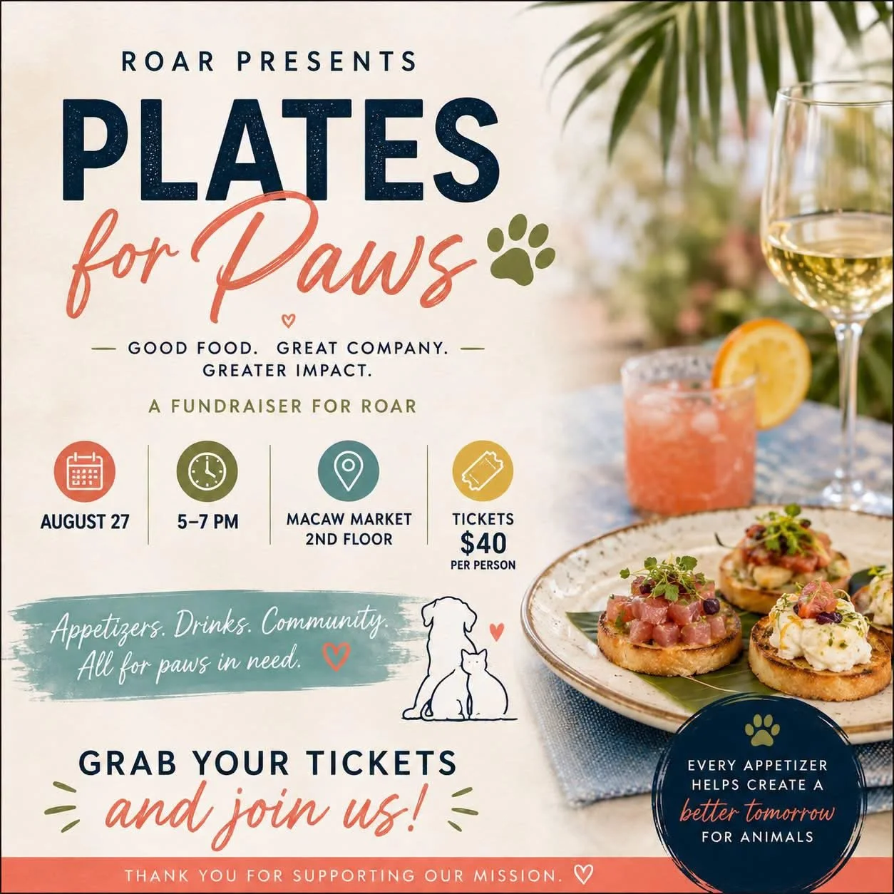 Plates for Paws Returns to Roatán: A Community Fundraiser for ROAR