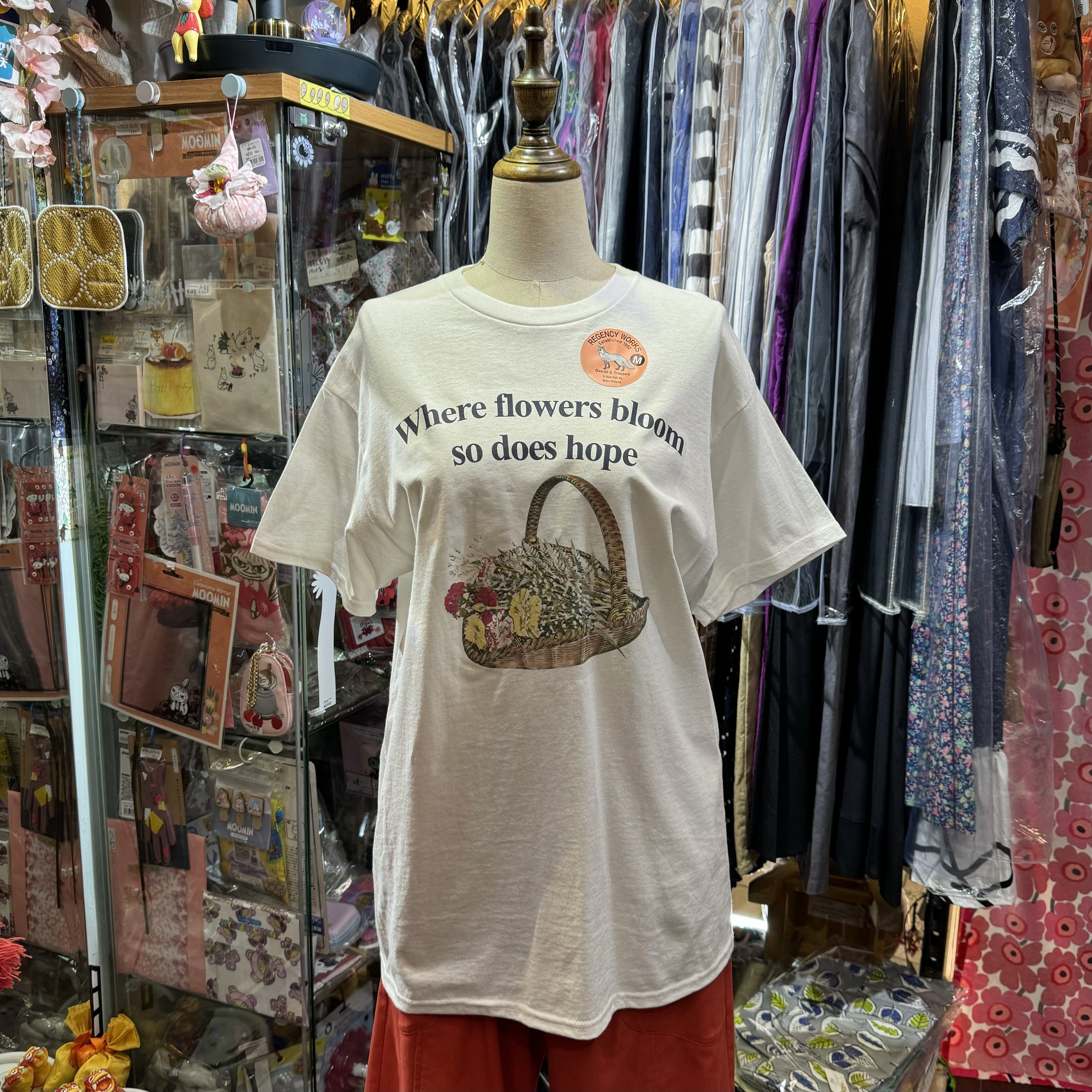 Sale- Regency Works Flowers T-shirt, made in Nicaragua