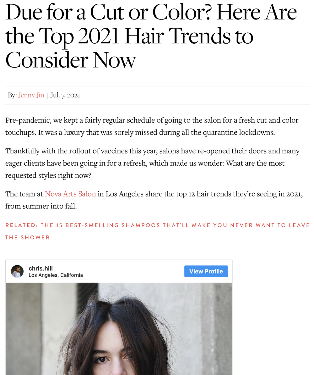 Salon Artist Features in Beauty Magazine & Press — Nova Arts Salon