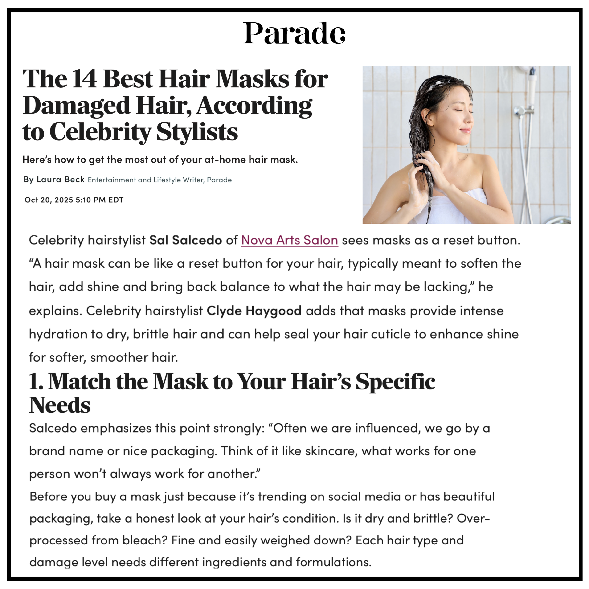 The 14 Best Hair Masks for Damaged Hair, According to Celebrity Stylists