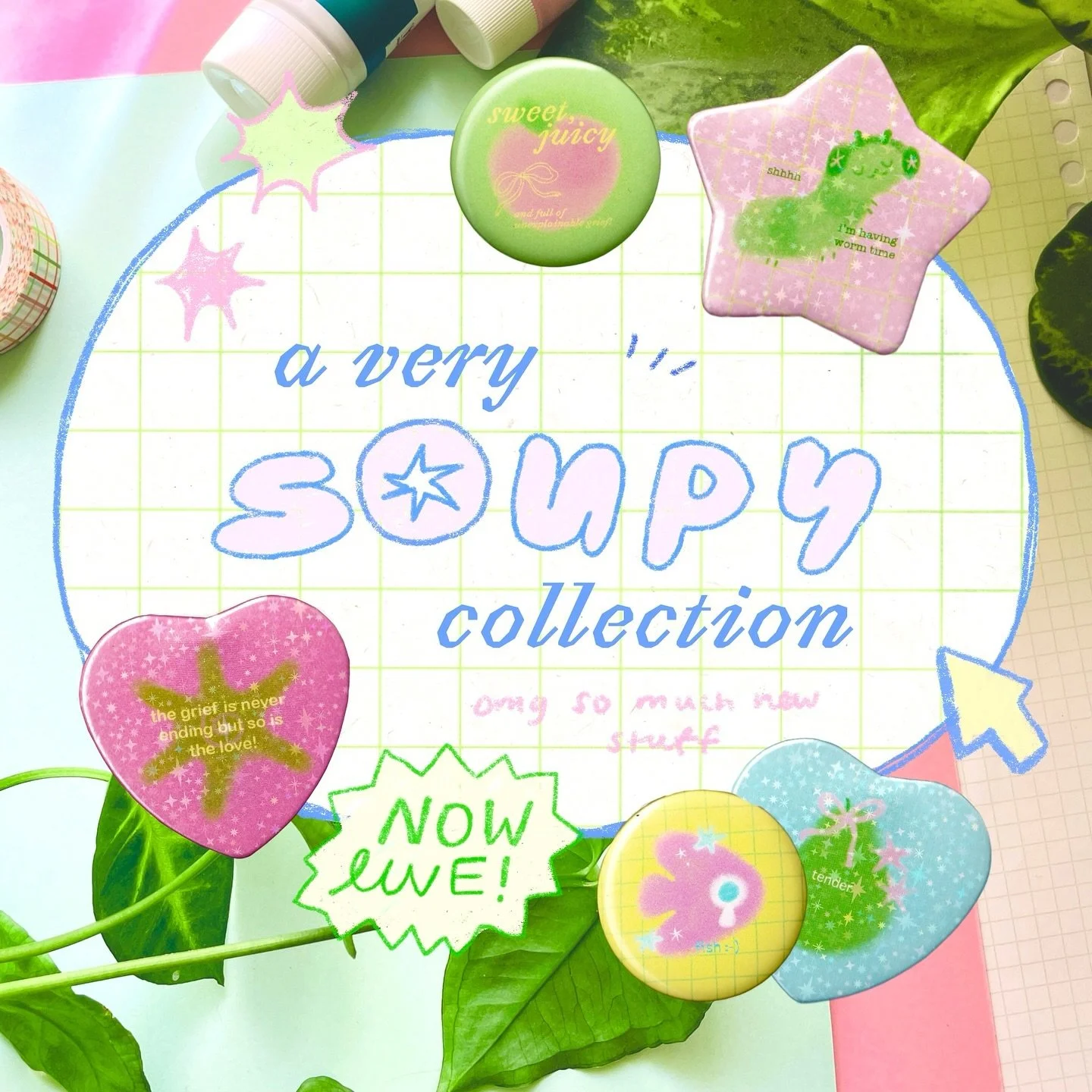 THE SHOP IS LIVE! 🐛✨🍎 get in the soup bc we&rsquo;re going to jisoupy.com!!!!! 🚗🥫

I HAVE BEEN COOKING UP A WILD AMOUNT OF NEW THINGS, I hope one or two of them resonate with you!!! I will try to get things sent out ASAP but I can&rsquo;t 100% gu