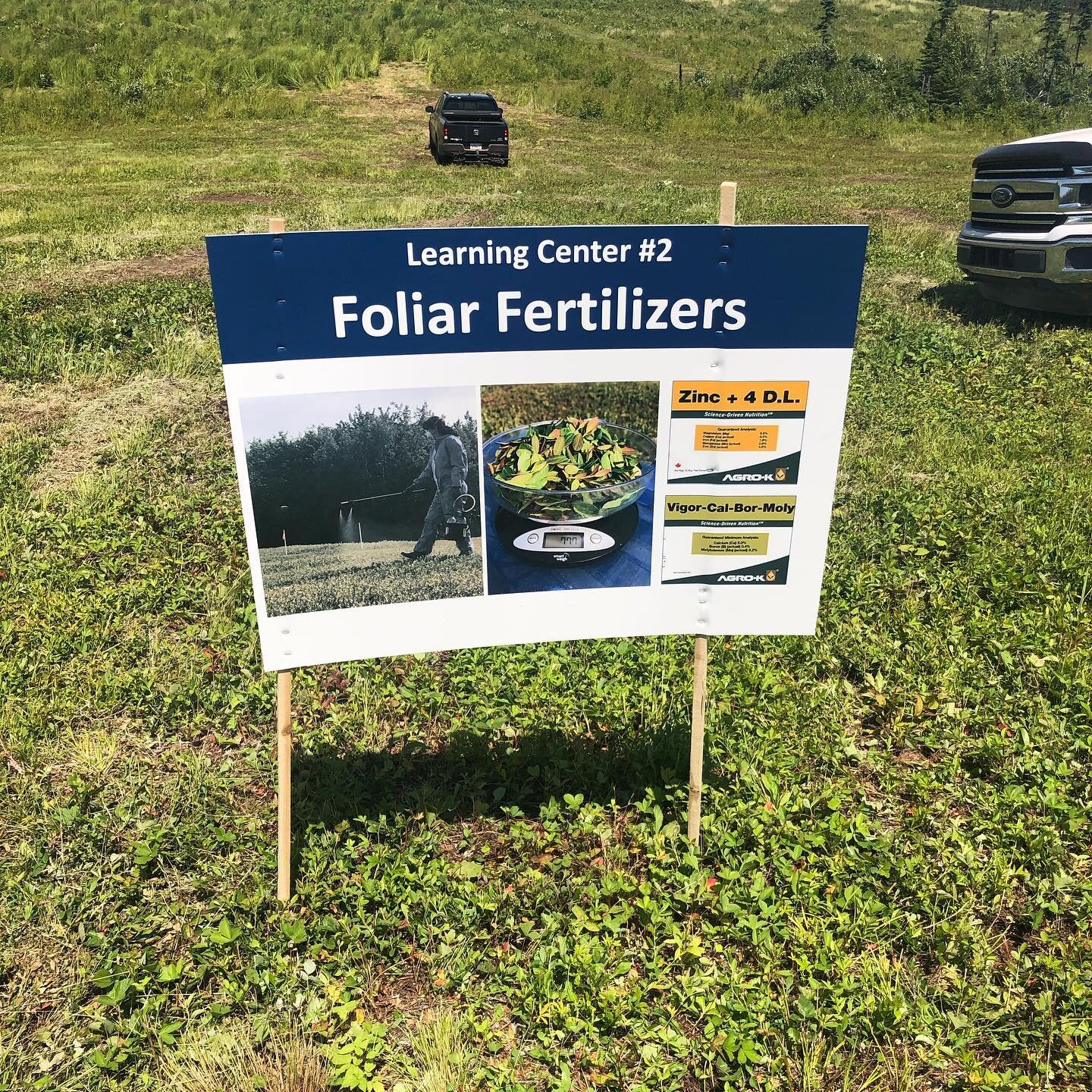 Sneak peek#3 for thurs #blueberryfield day! Learning centerz for weed control- Scott white, Foliars #AgroK, new tech fertilizers @mosaic @yara. Lunch &amp; support provided by @truroagromart