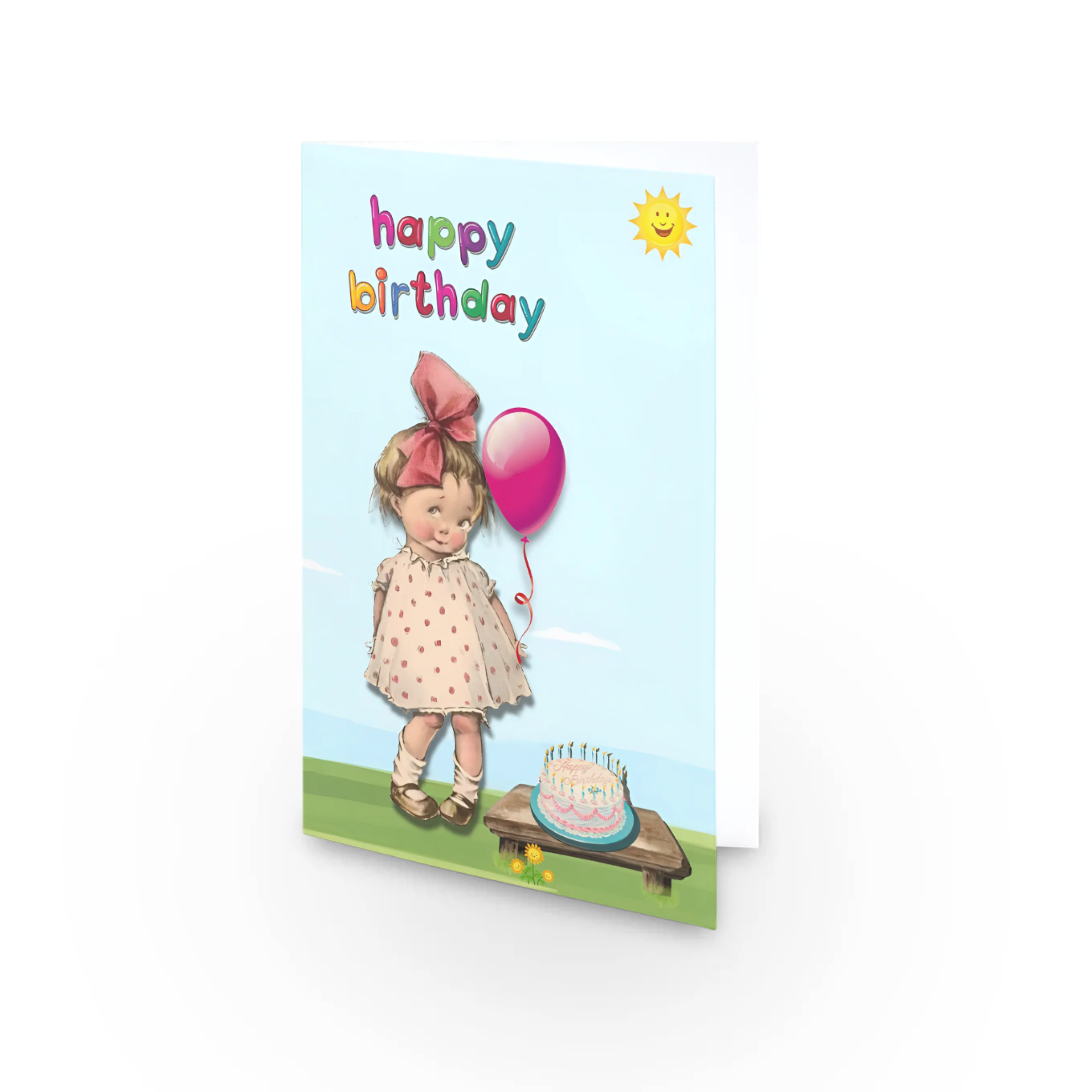 Girl - 1 - 3yrs - Toddler Birthday - Single Card - SQ7681816