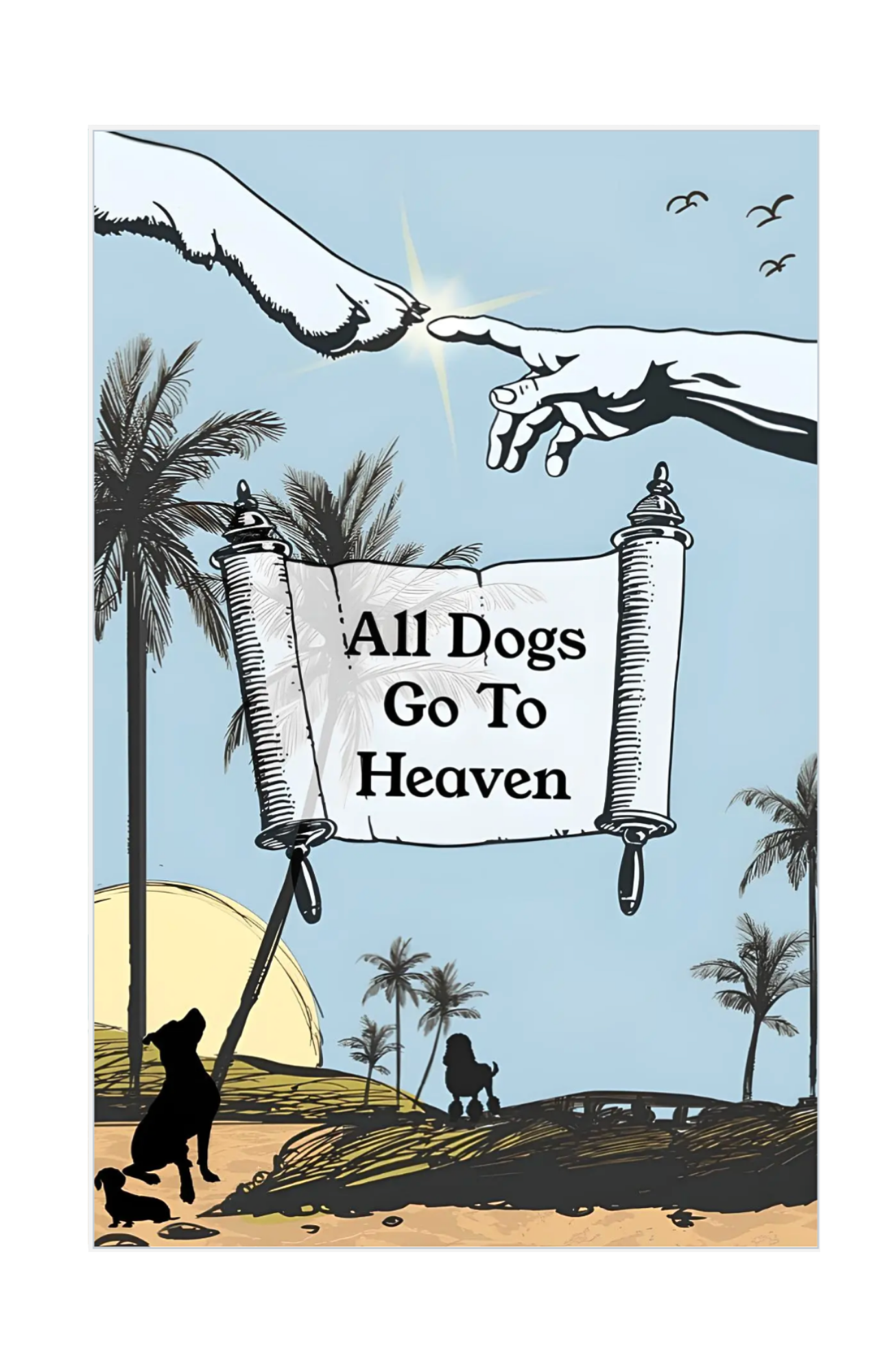 'All Dogs Go To Heaven' Pet Loss Condolence Card