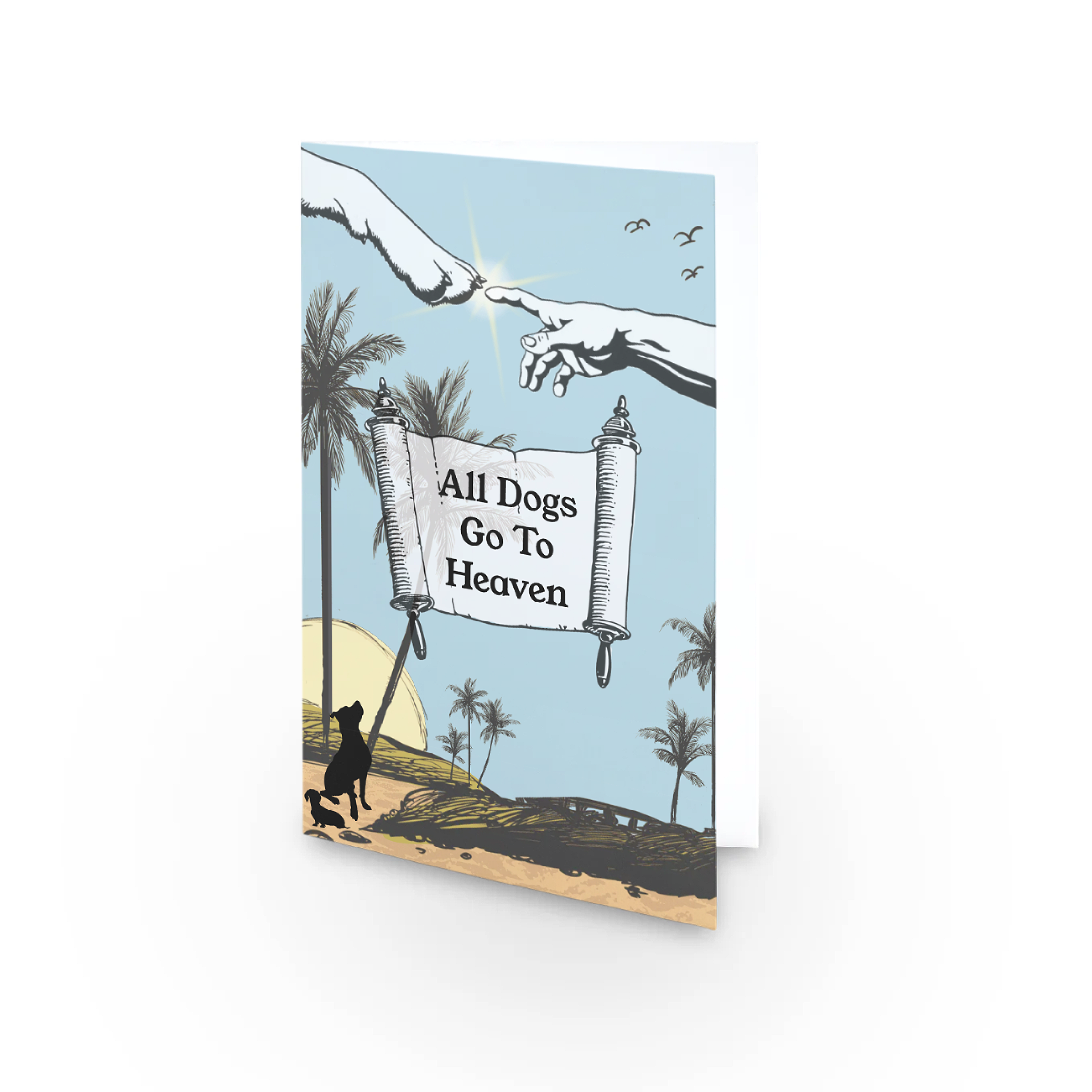'All Dogs Go To Heaven' - Pet Loss Condolence Card - SQ9405435
