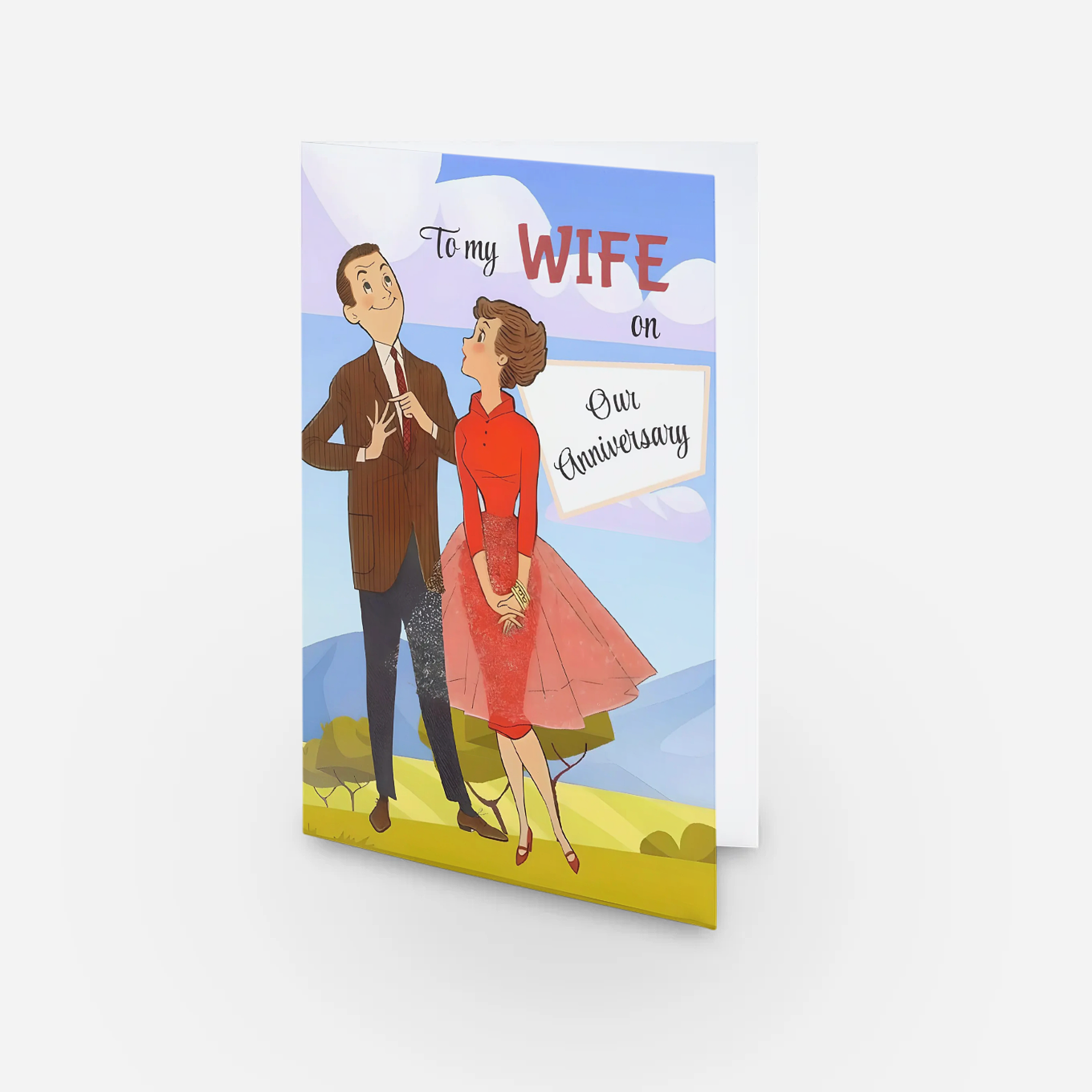 To Wife - Anniversary - Single Card - SQ1430636