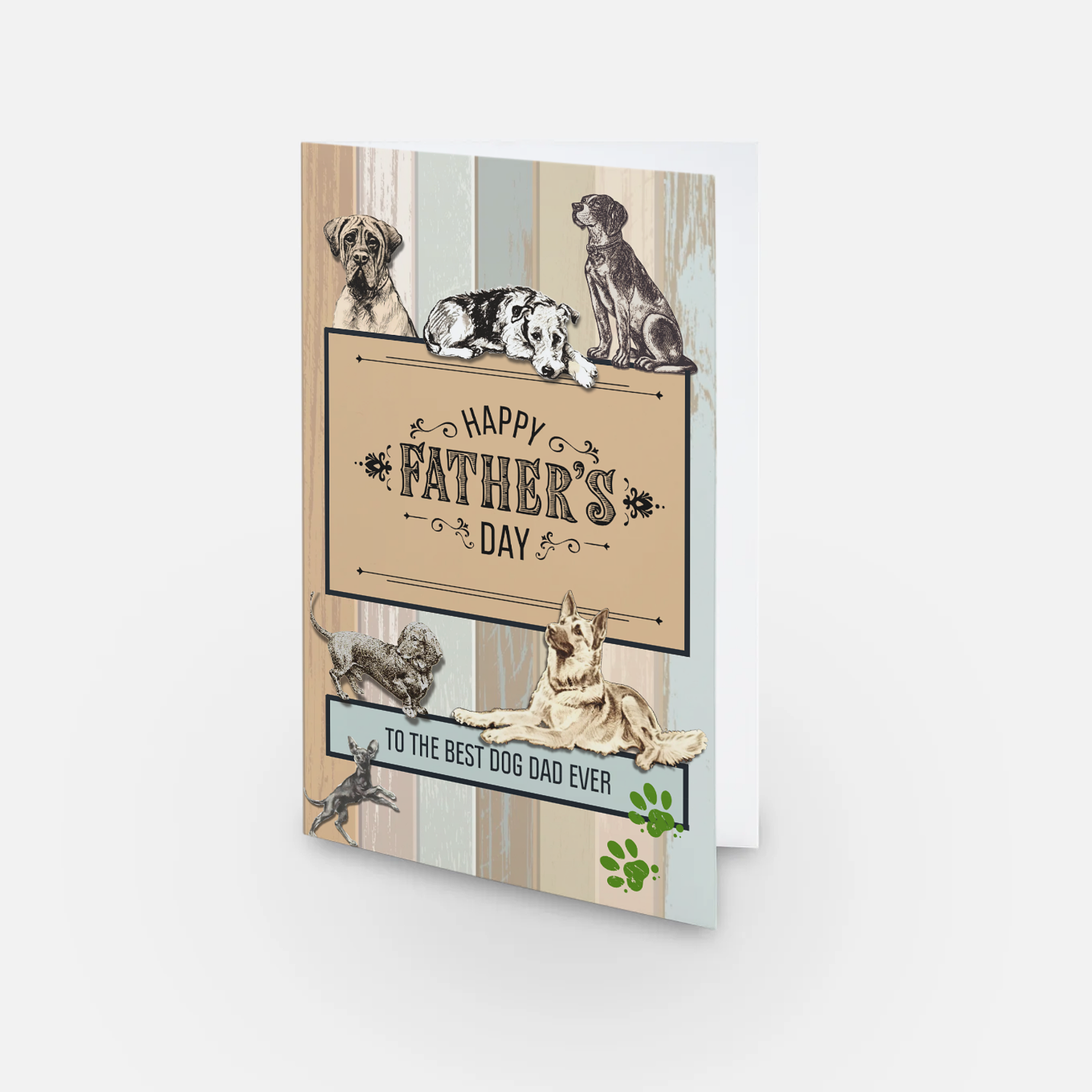 Dog Dad - Fathers Day - Single Card - SQ1903757