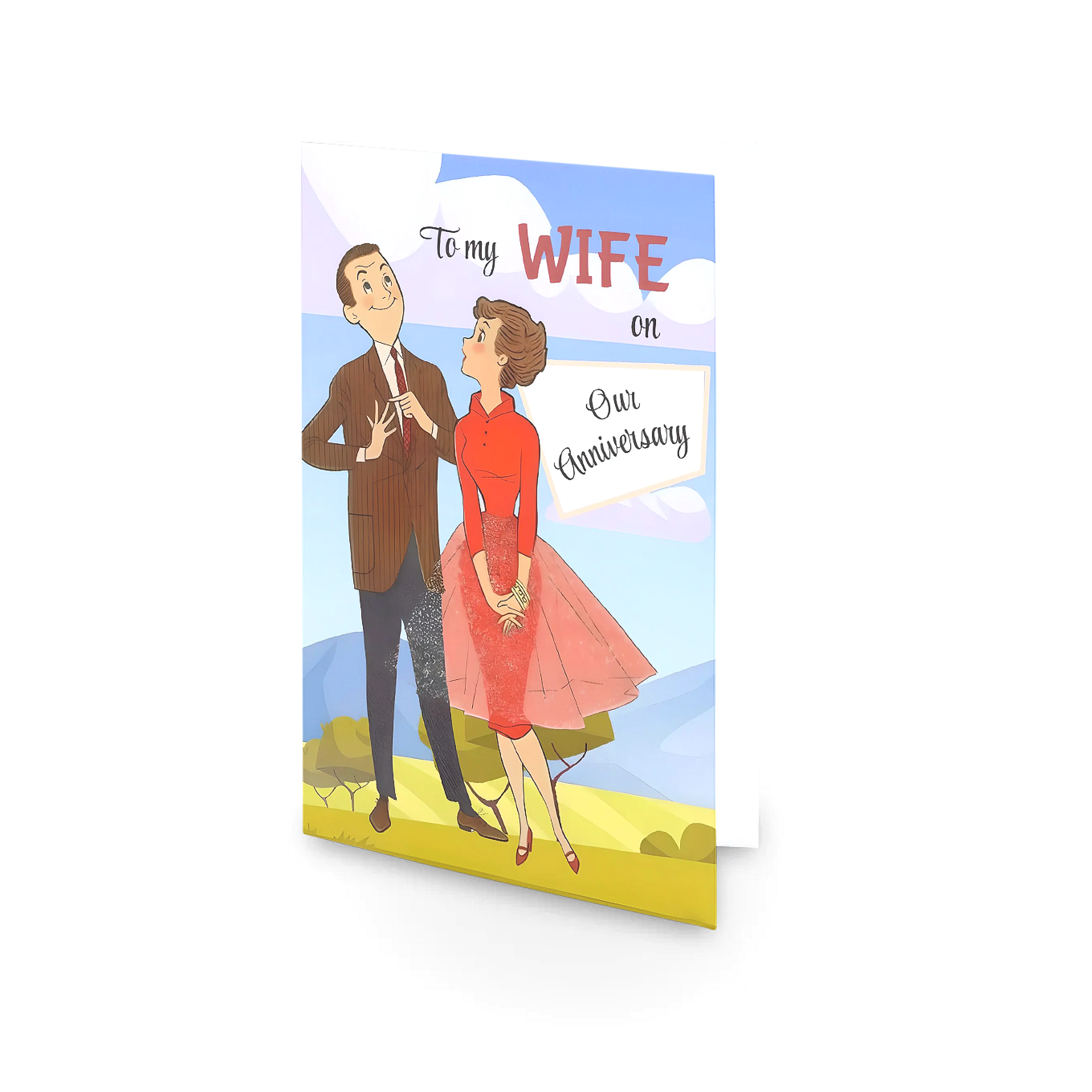 To Wife - Anniversary - Single Card - SQ1430636