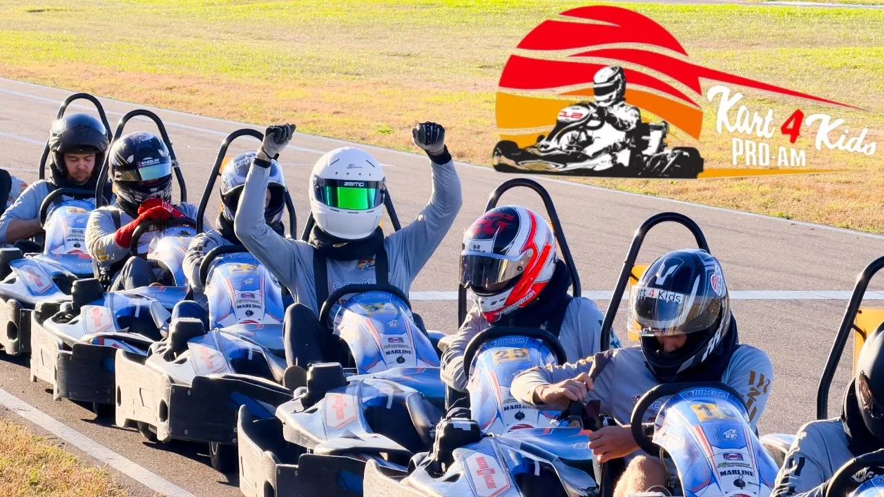 TheReelWDad vs Pro Racing Legends at Kart 4 Kids before the St Pete Grand Prix! 🏁🔥