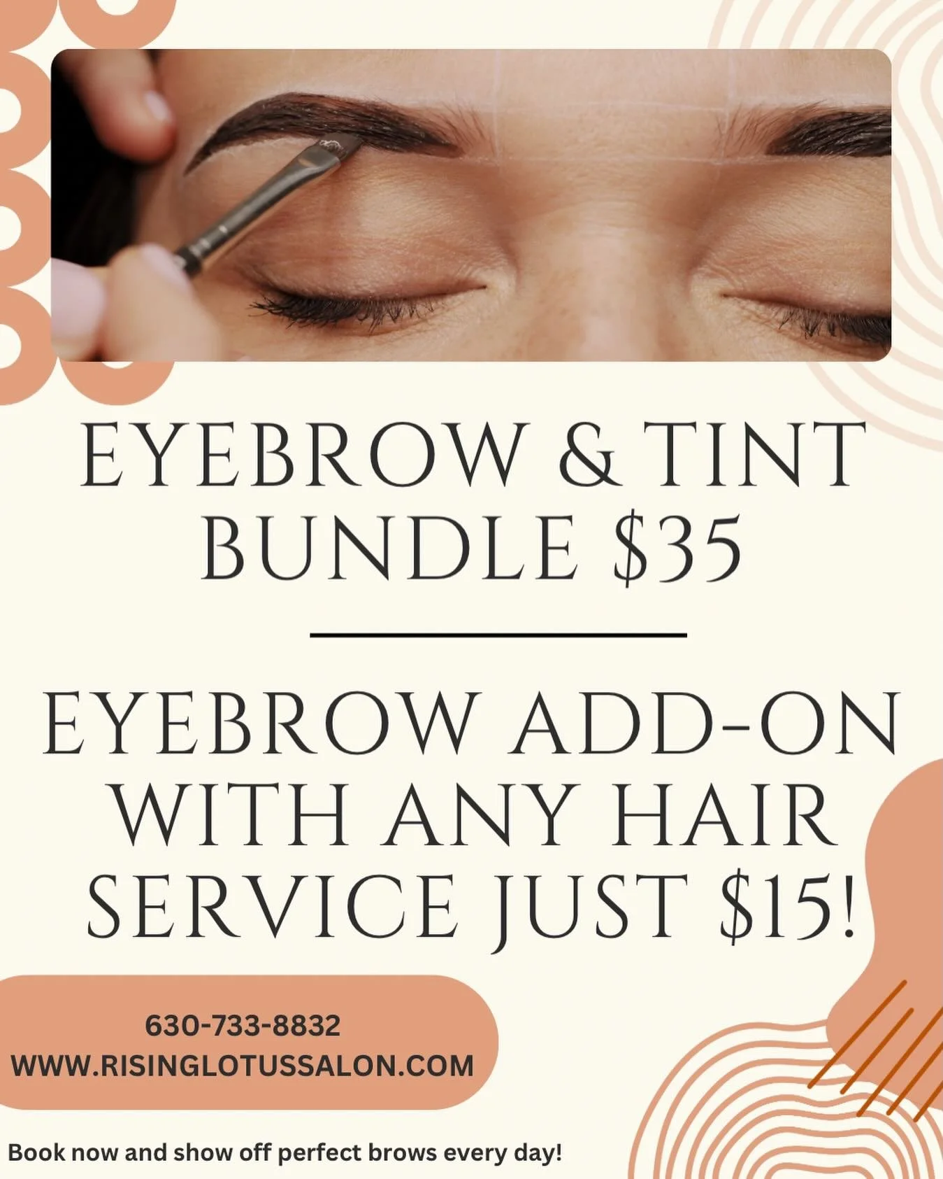 ✨ Let your brows do the talking this January! ✨

Eyebrow Wax &amp; Tint &mdash; $35
OR
Eyebrow waxing add-on with any hair color service &mdash; just $15

A small touch that makes a big difference 🤍
Perfect brows, every time.