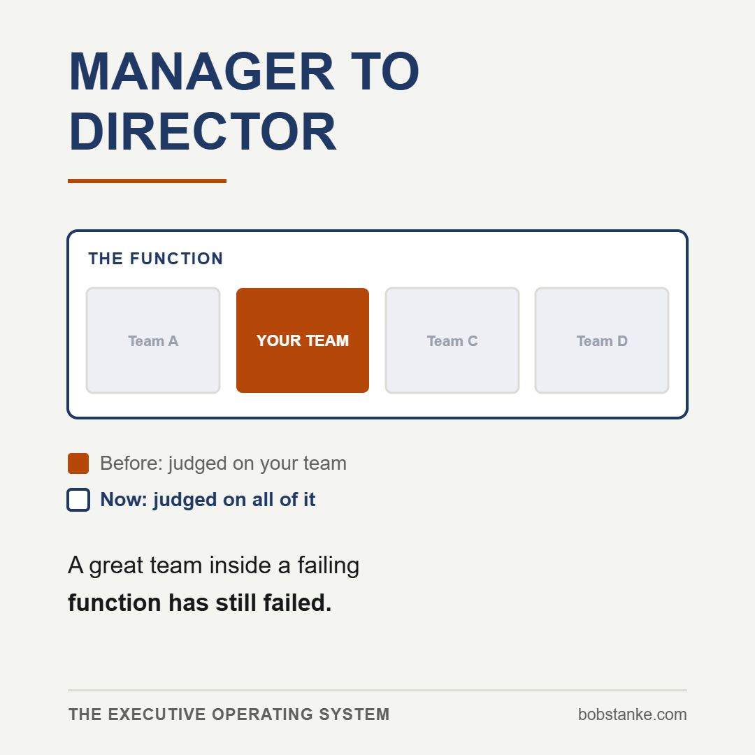 Manager to Director: You Are No Longer Judged on Your Team