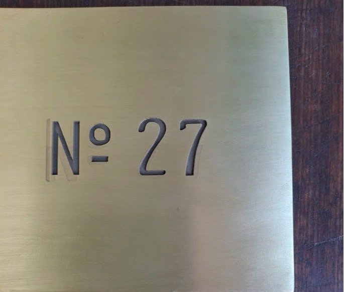 Sample house number custom font