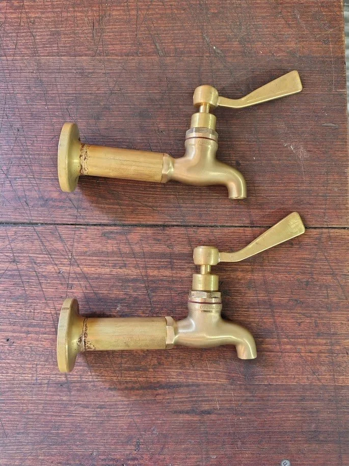 Raw Brass Pantry Taps