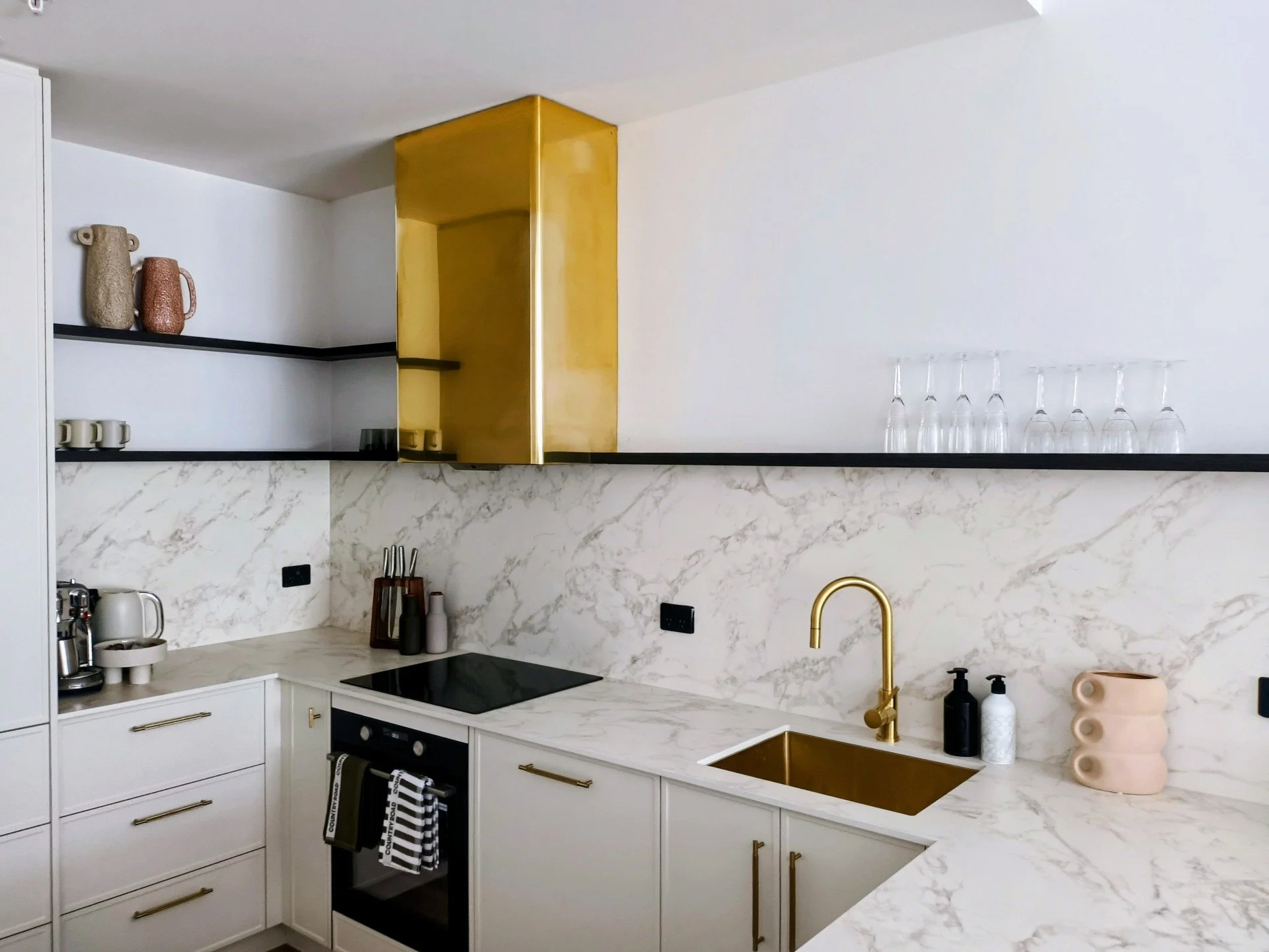 Brass clad rangehood