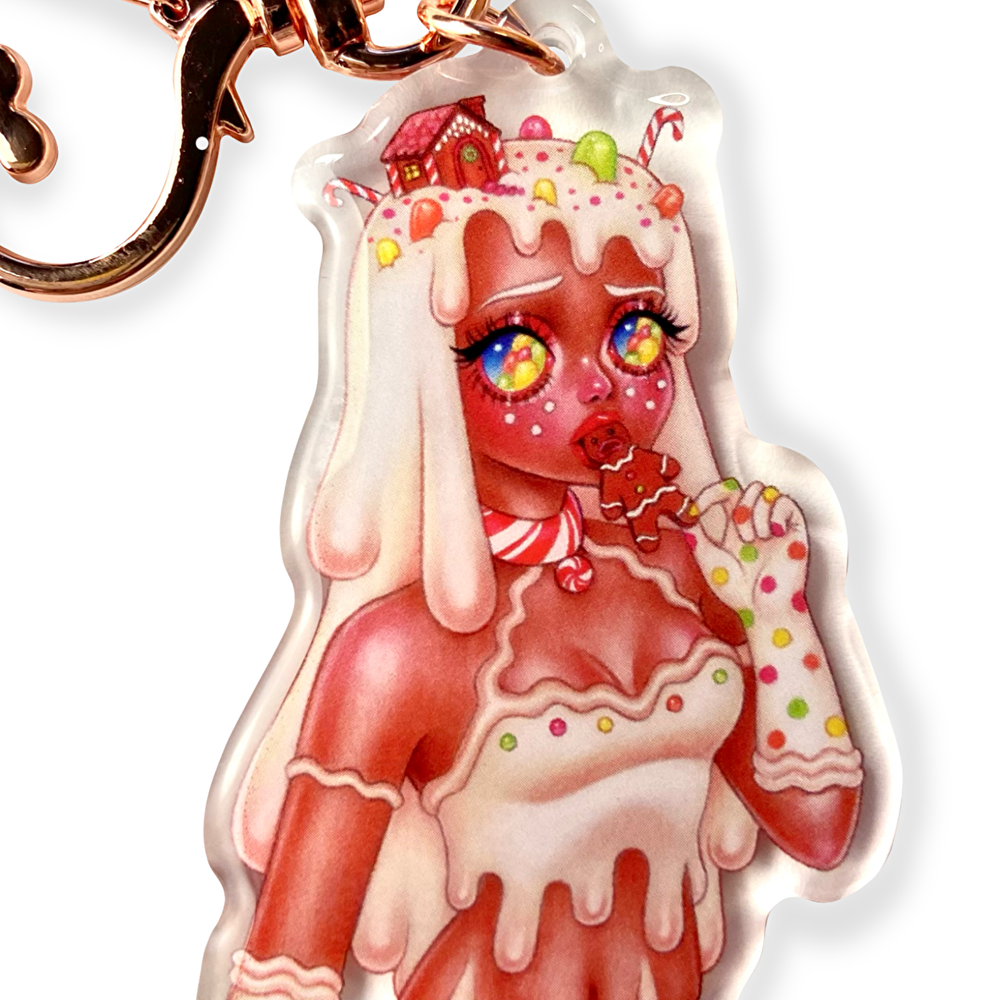 Gingerbread girl keychain — Serendipity Artworks