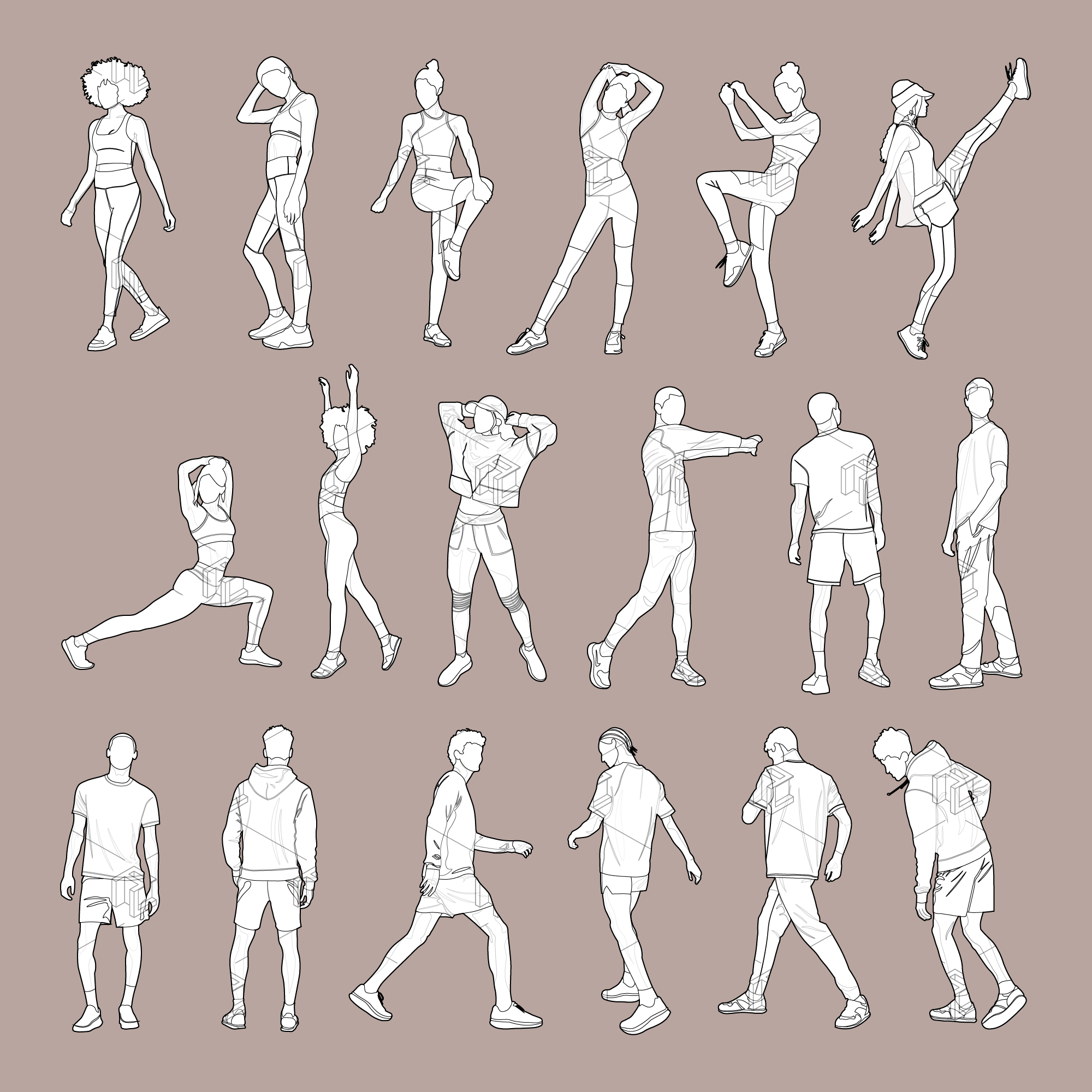 Daily Life Human Cutouts Pack | Png and Vector | Archlibrary