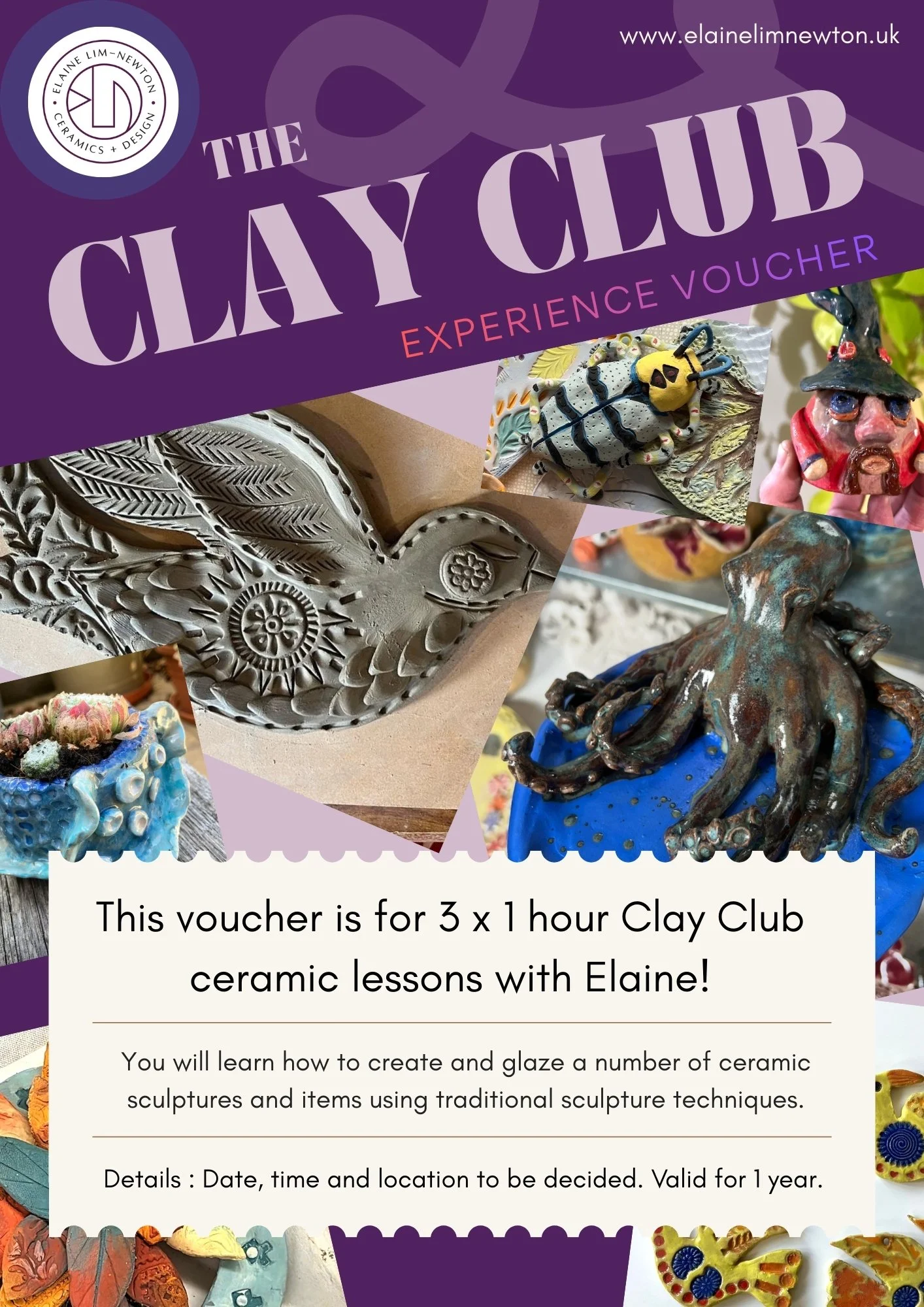 The Clay Club experience voucher