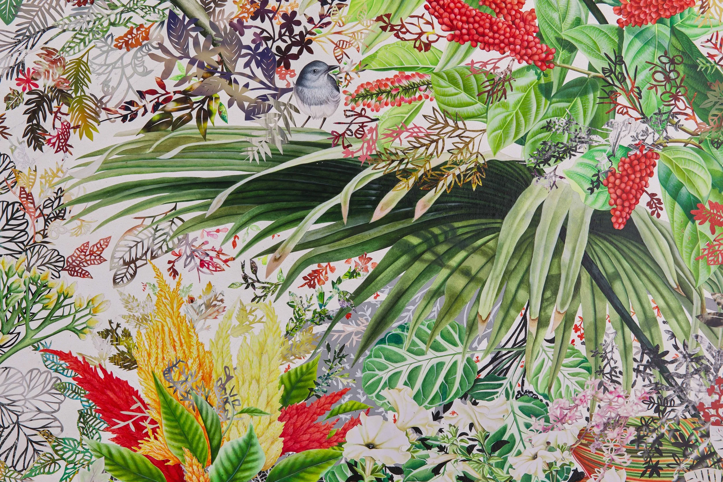 2022 Mind Terrarium I_Acrylic & paper on canvas_48 in x 72 in_Detail_2 © Suhasini Kejriwal.jpg