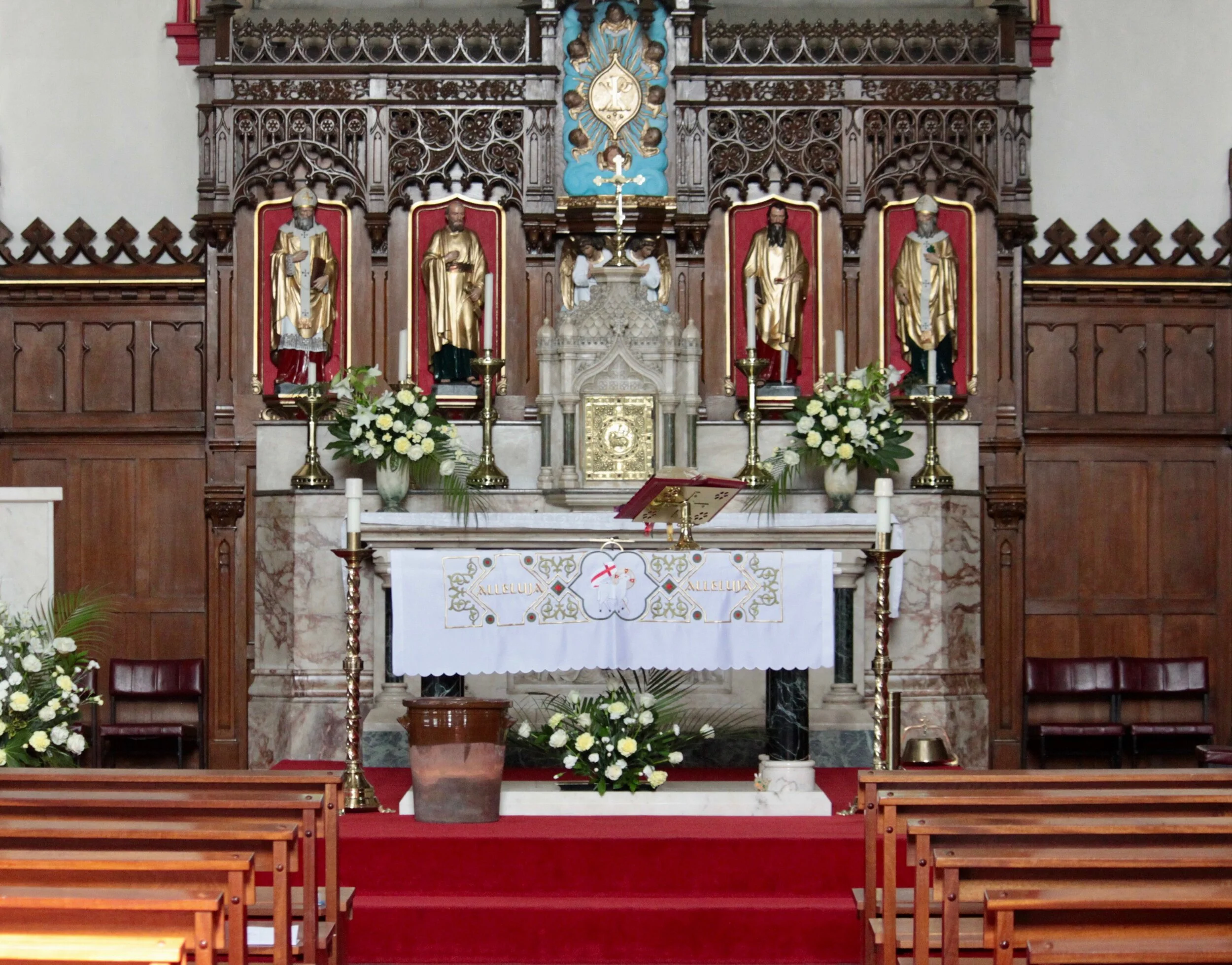 Current altar in St Peter’s Church.