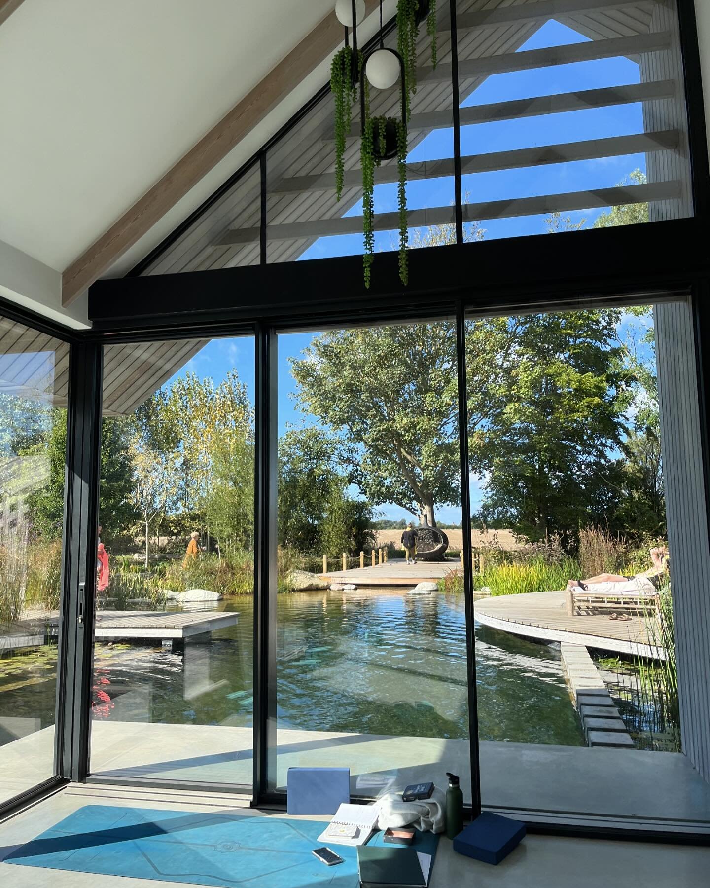 Retreat day with @annacoatesyoga . Lovely people enjoying September sunshine . Thank you!

#yogaretreat #yogaday #retreatyourself #septembersunshine #wildswimming #sauna #granddesigns #inspohome
