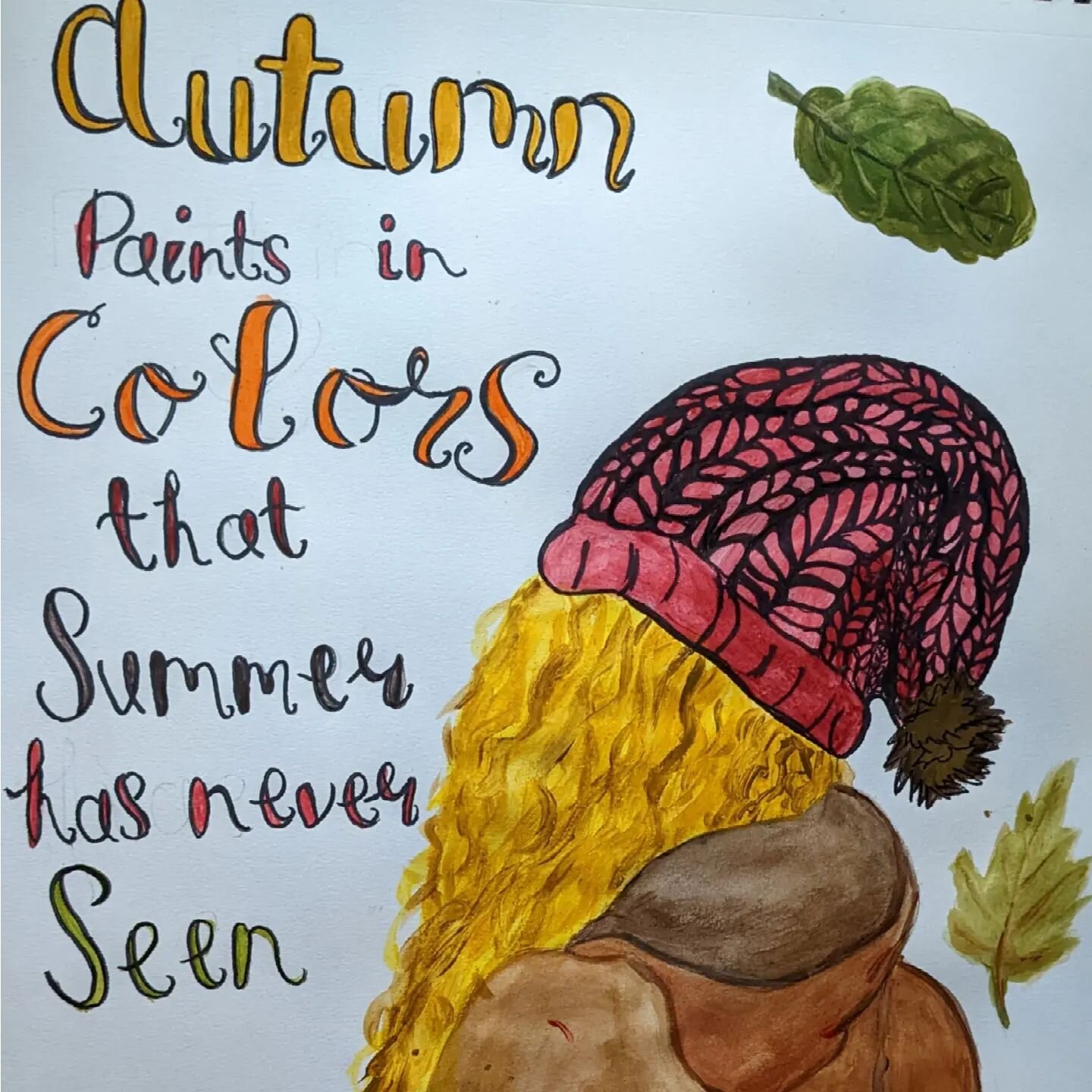Autumn Paints in Colors Summer has Never Seen 🍂

I love fall! The fall season is an inspiration, with the many colors and shapes filling the air and ground, the feelings of warmth, and the joyful family celebrations. Here is a piece I made this week