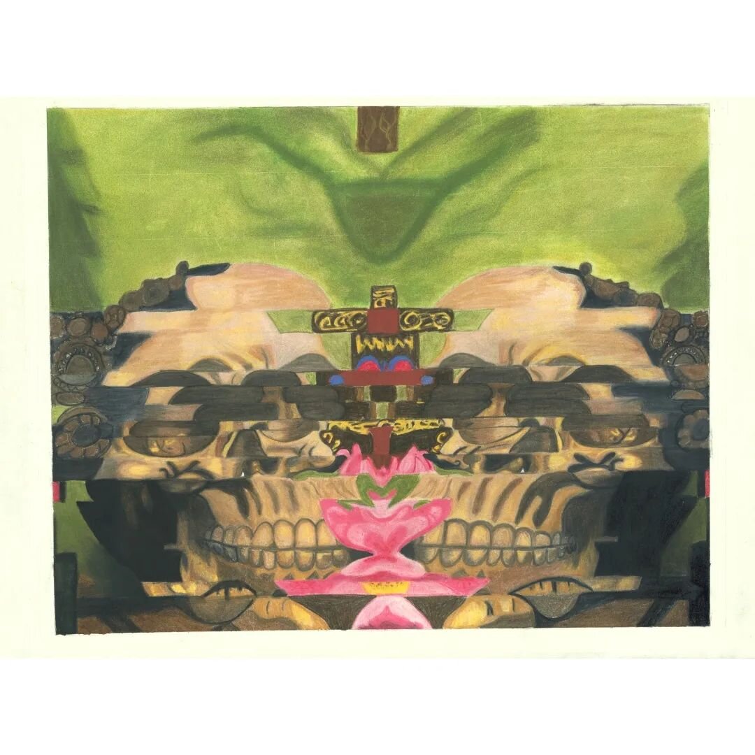 &quot;Glitch&quot;

This is definitely a process piece, as in, this artwork had stages of creation that led up to drawing this work of art. I took the photograph and used it as my reference image, but only after I used an online glitching program to 