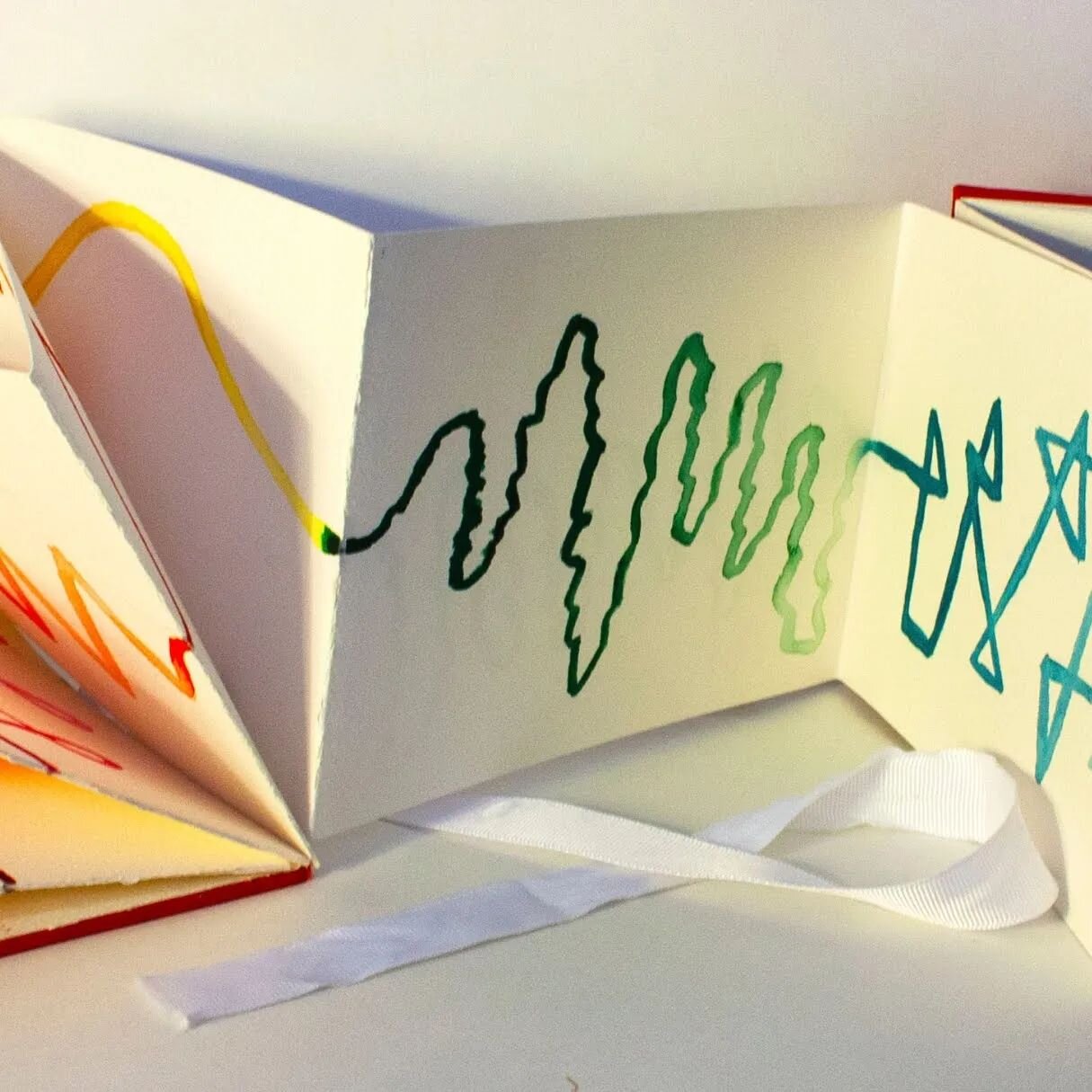 &quot;Emergence: Disassemblement&quot; Artist's Book

This handmade artist's book is a dynamic art piece that speaks to that of relationships in progression or regression. This book can be read in two directions. These photos follow the regression or