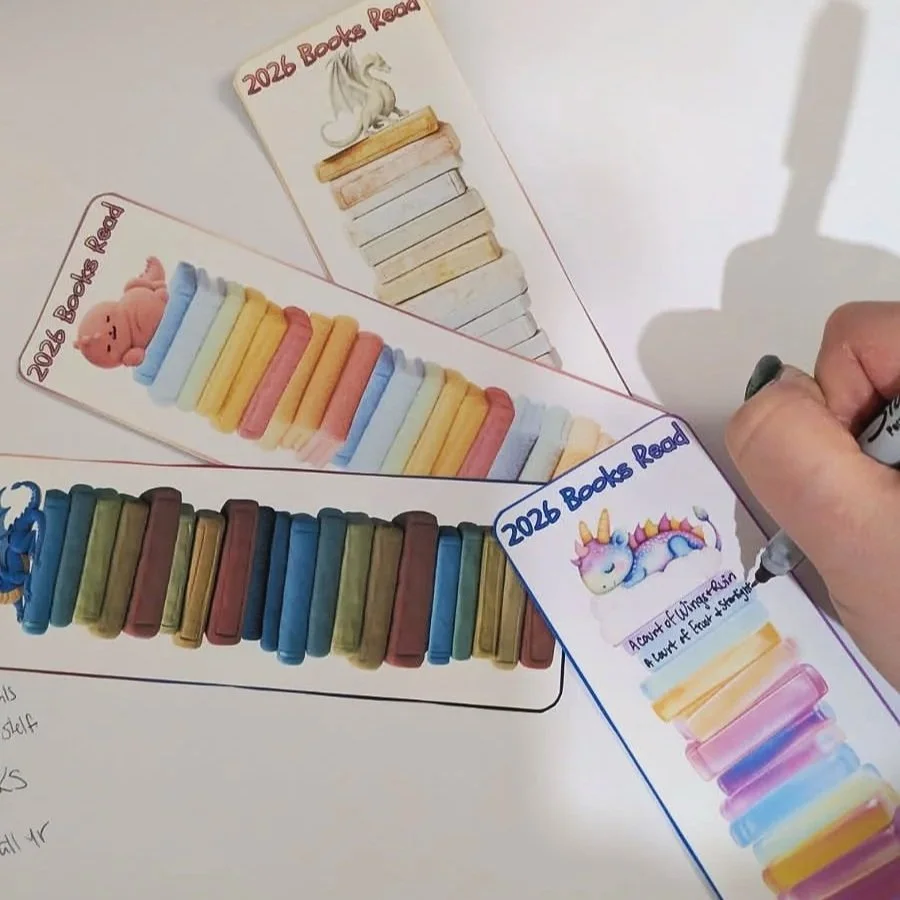 2026 Bookmark-Book Tracker Reading List/Dragons