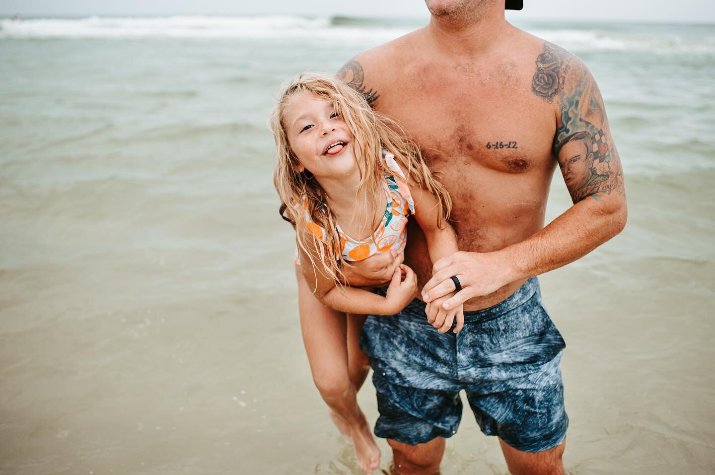 Dads at the beach are the real mvp. #maddoxanne