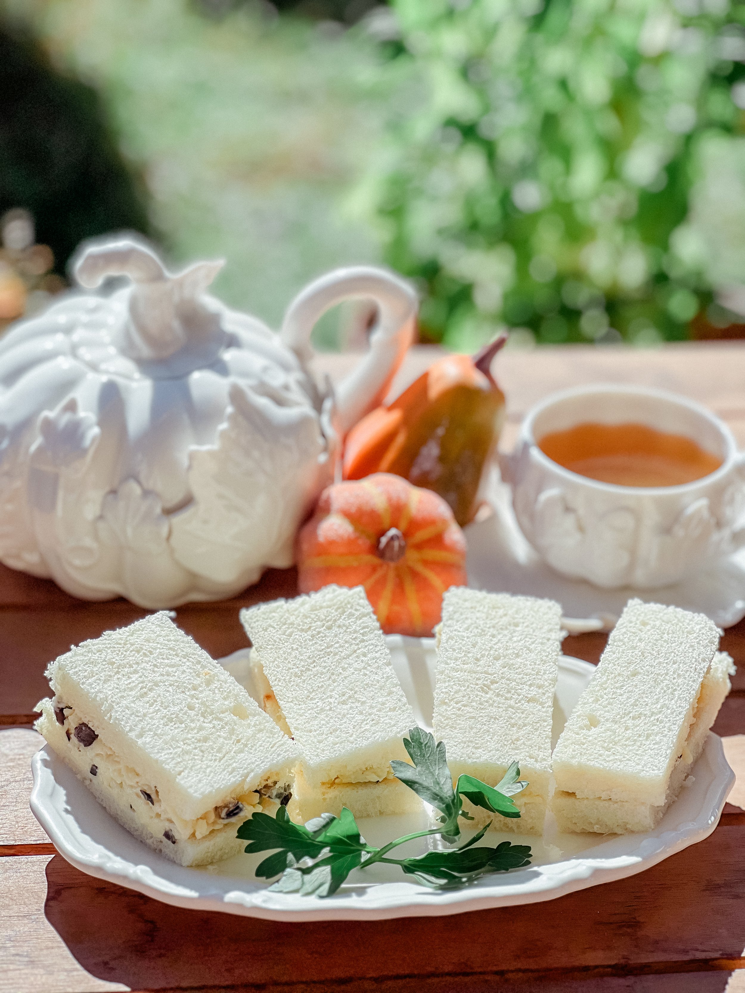 White Cheddar and Olive Tea Sandwiches