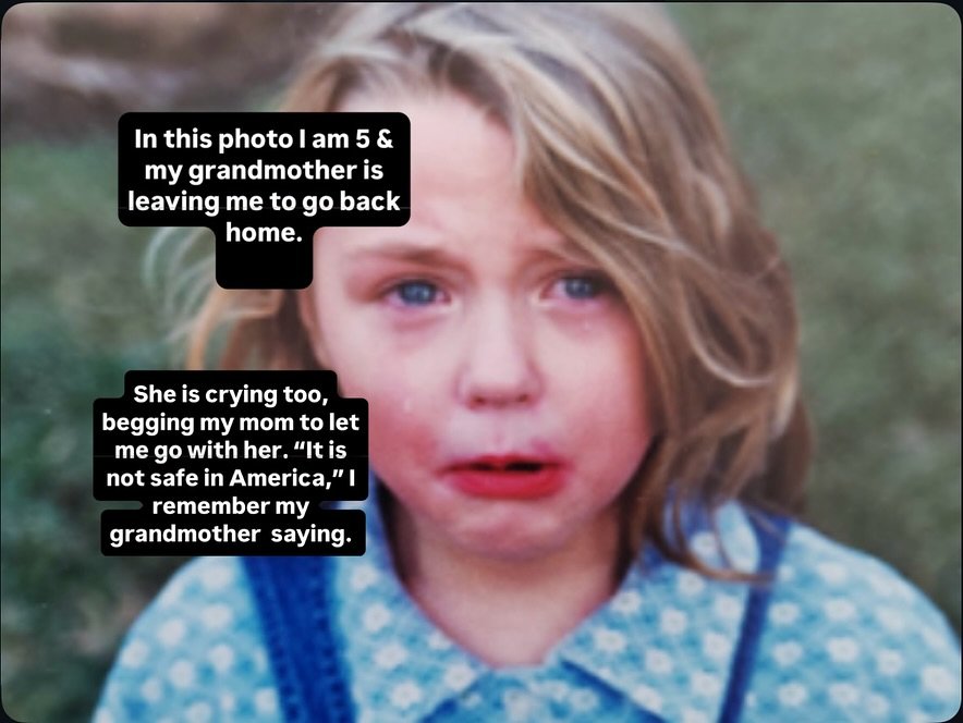 I feel myself curl into that terrified 6 year old again every morning when I wake up &amp; hear the rhetoric about  deportations and detainment. I start shaking, get nauseous, go over my back up plans. it&rsquo;s exhausting &amp; draining but I can&r