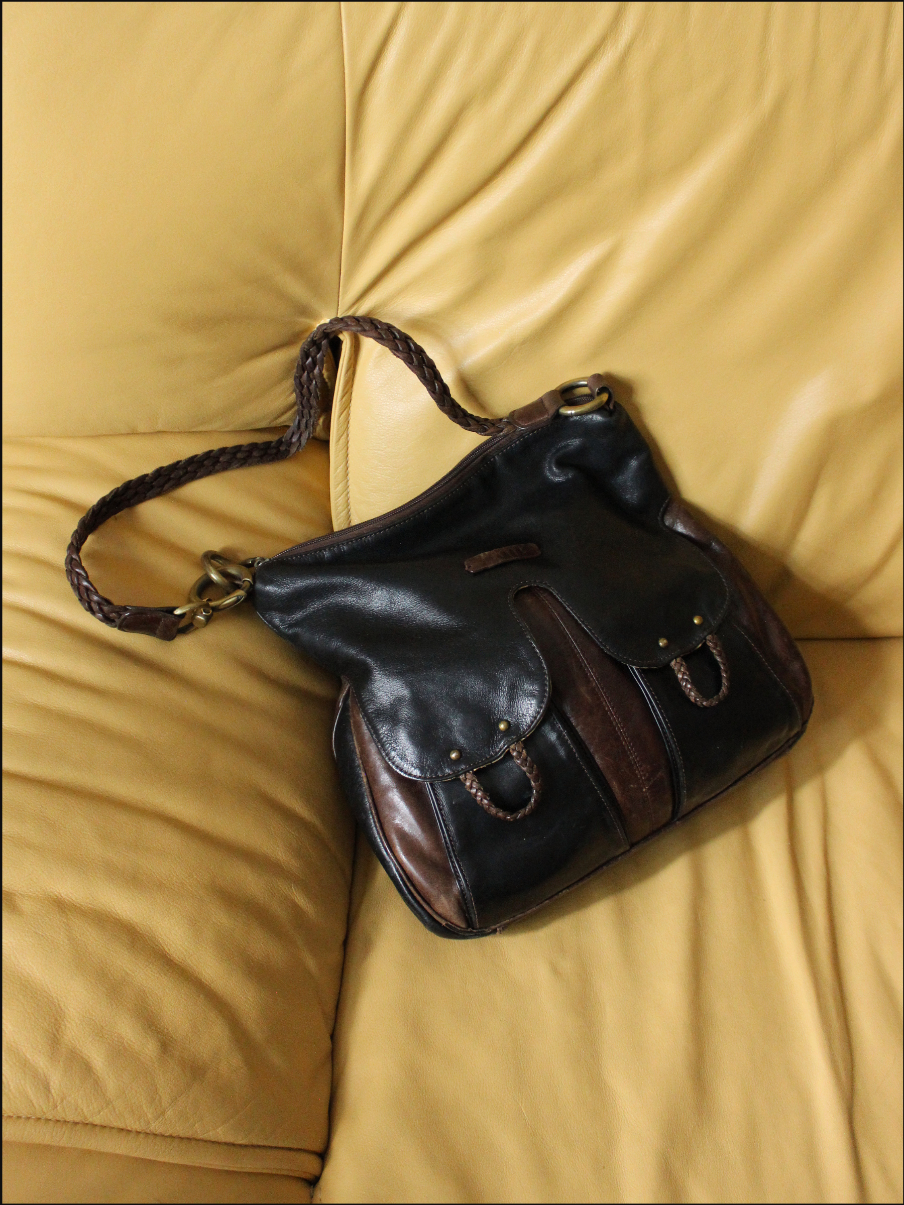 Two Tone Leather Purse