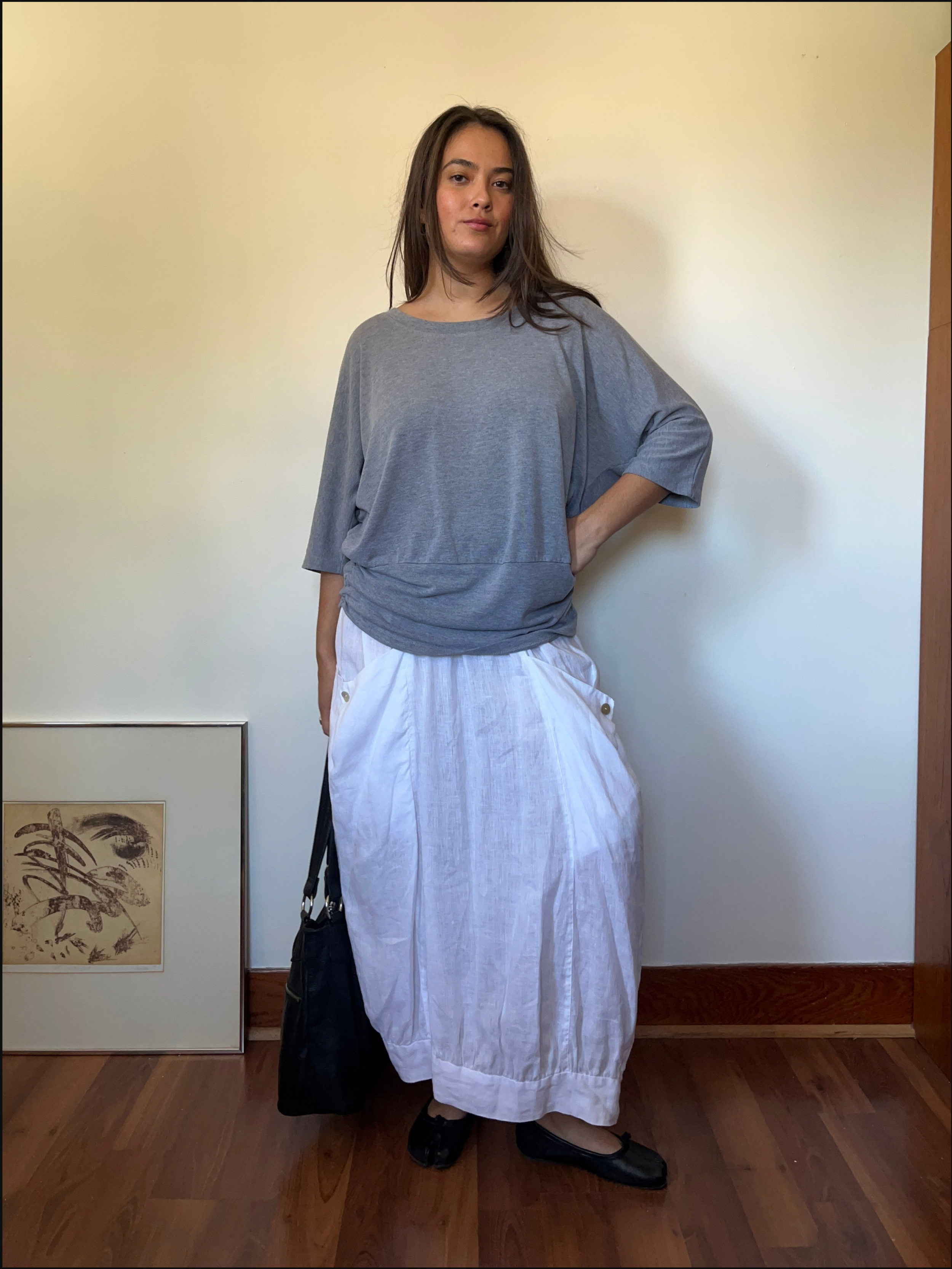 Slouchy Grey Top — 1X