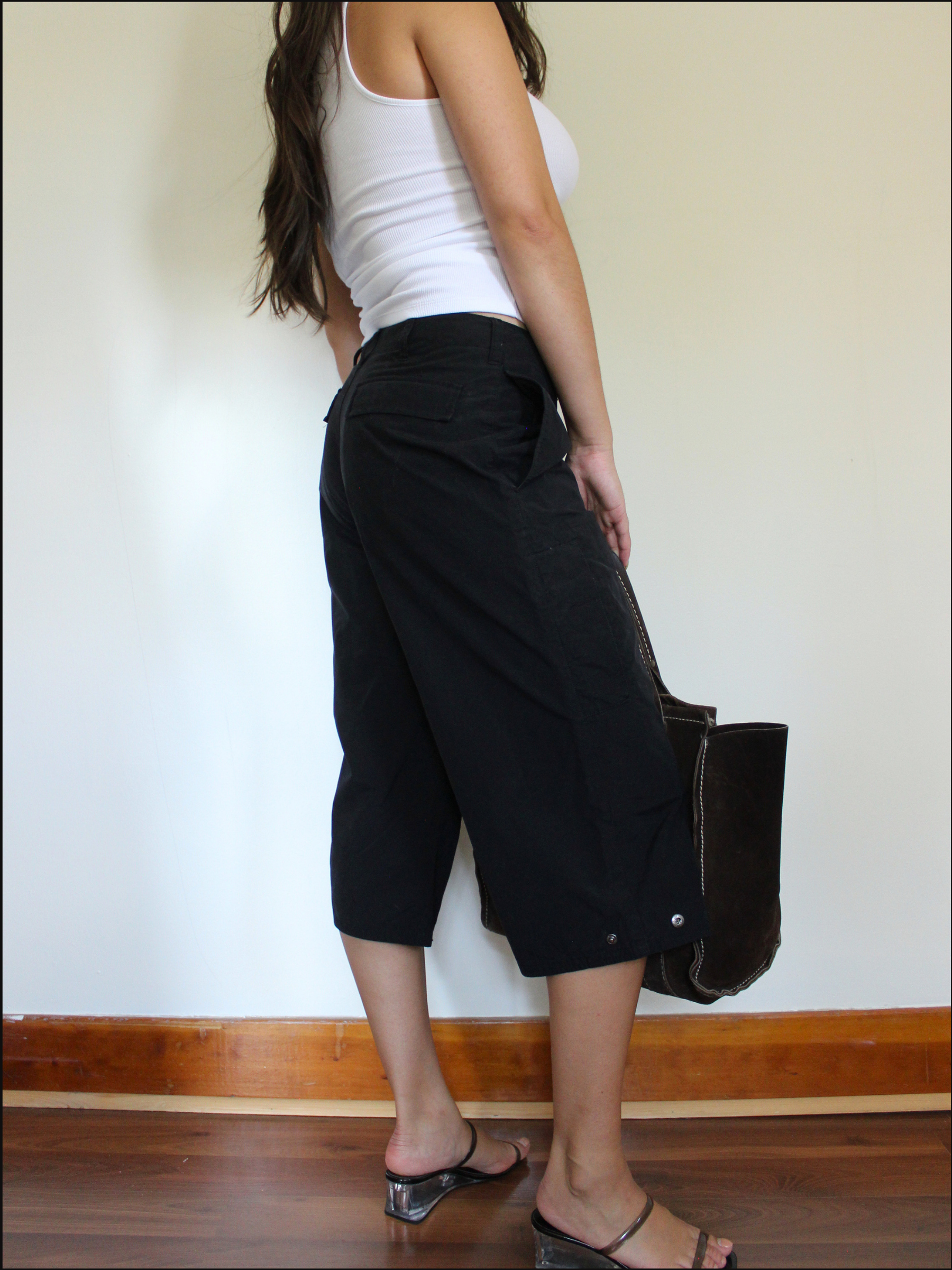 Sporty Snap Capris — 32" Waist