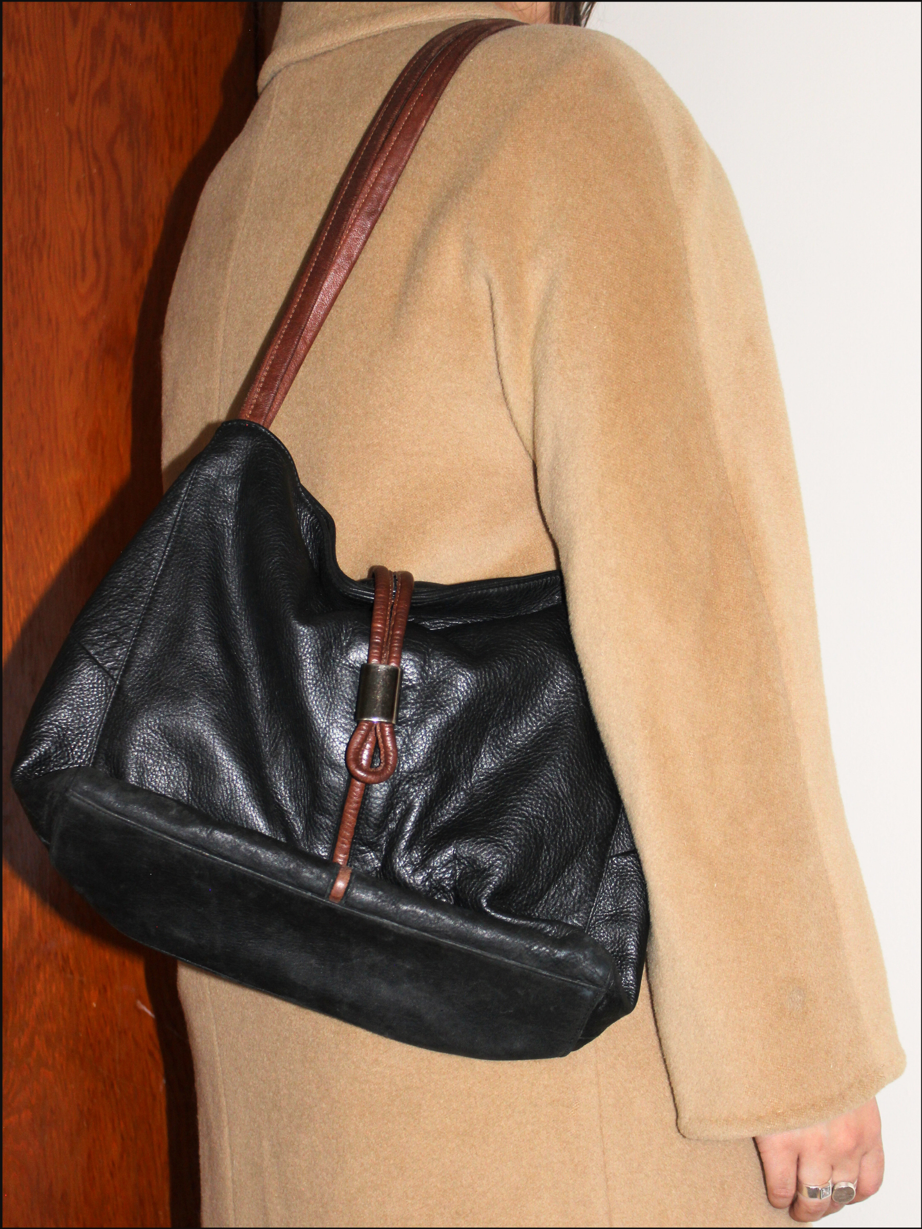 2 Tone Italian Leather Bag