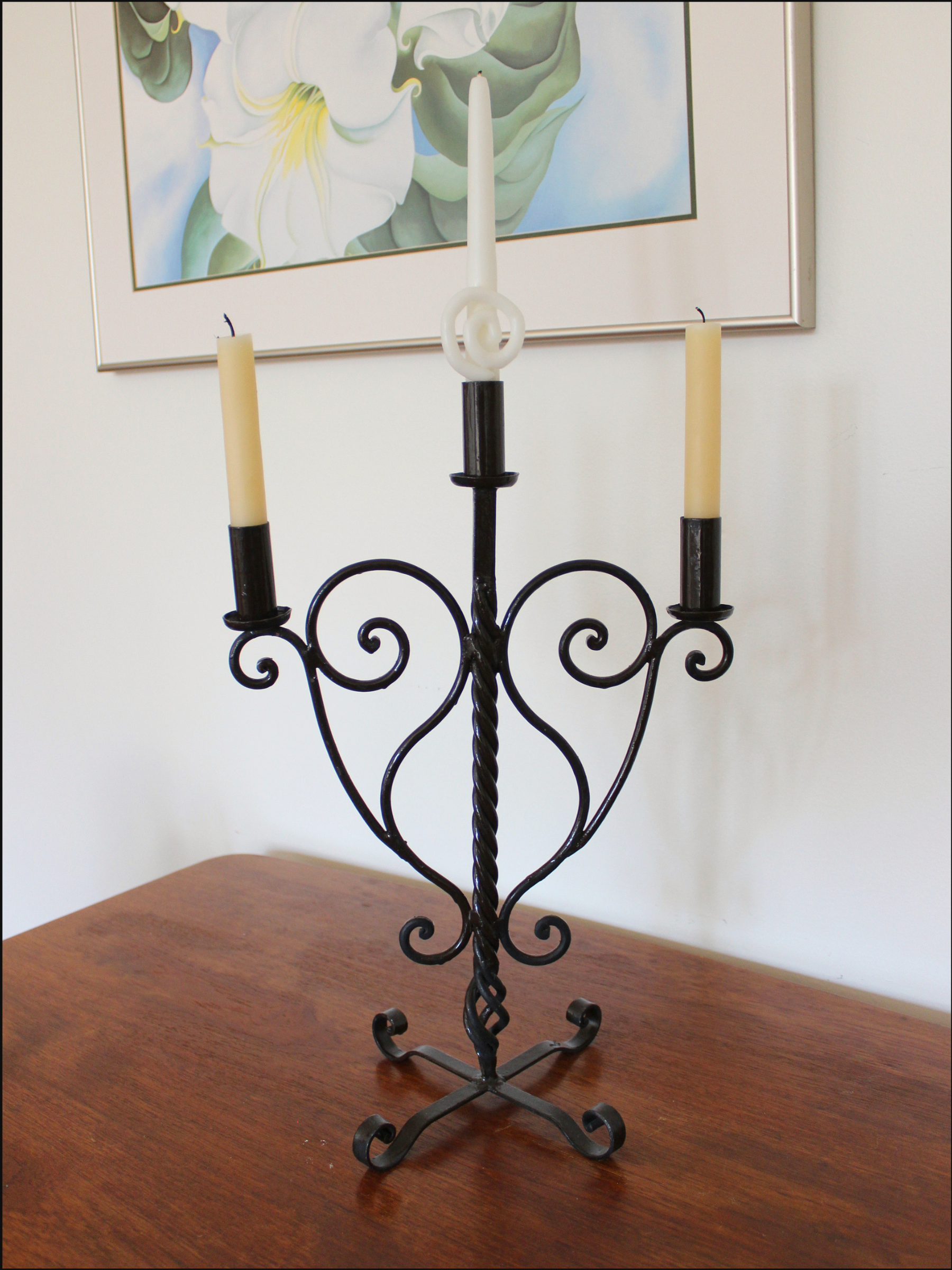 Brown Spiral Candelabra