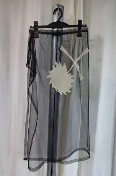 Appliqué on sheer fabrics.