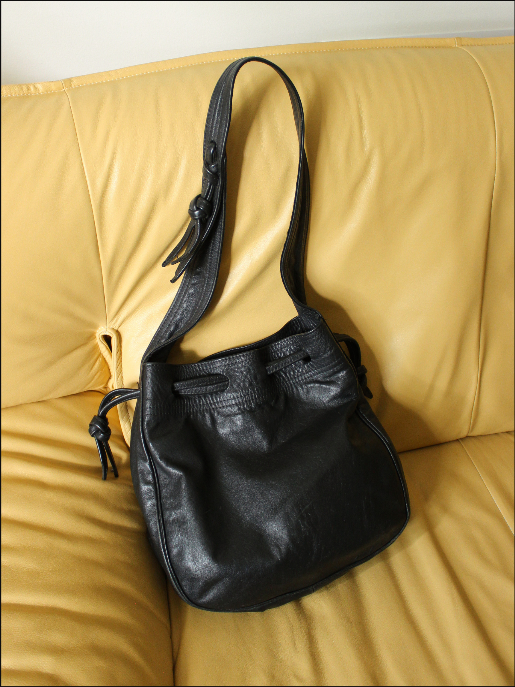 Cinched Leather Bag