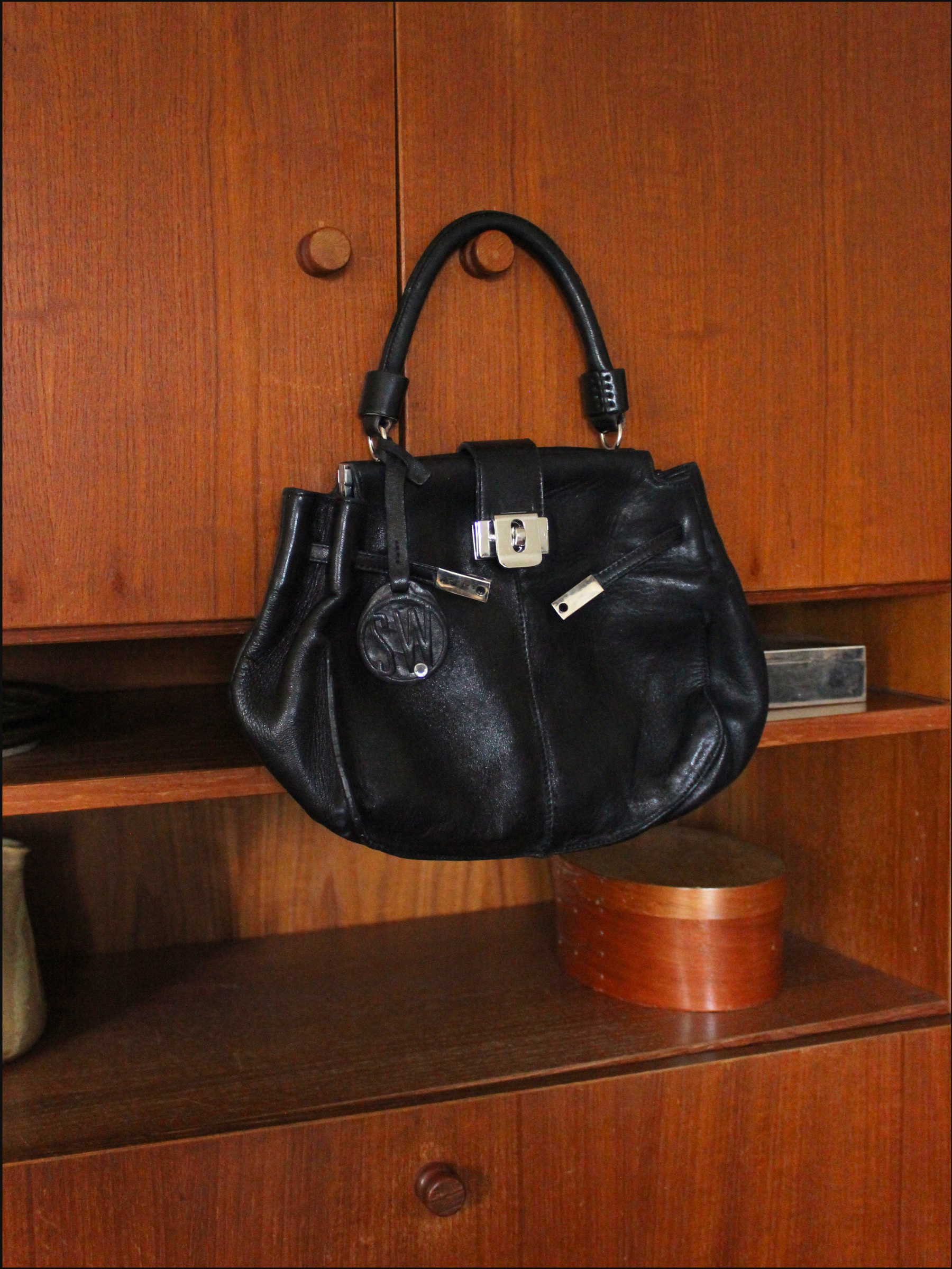 Mini Leather Lock Bag