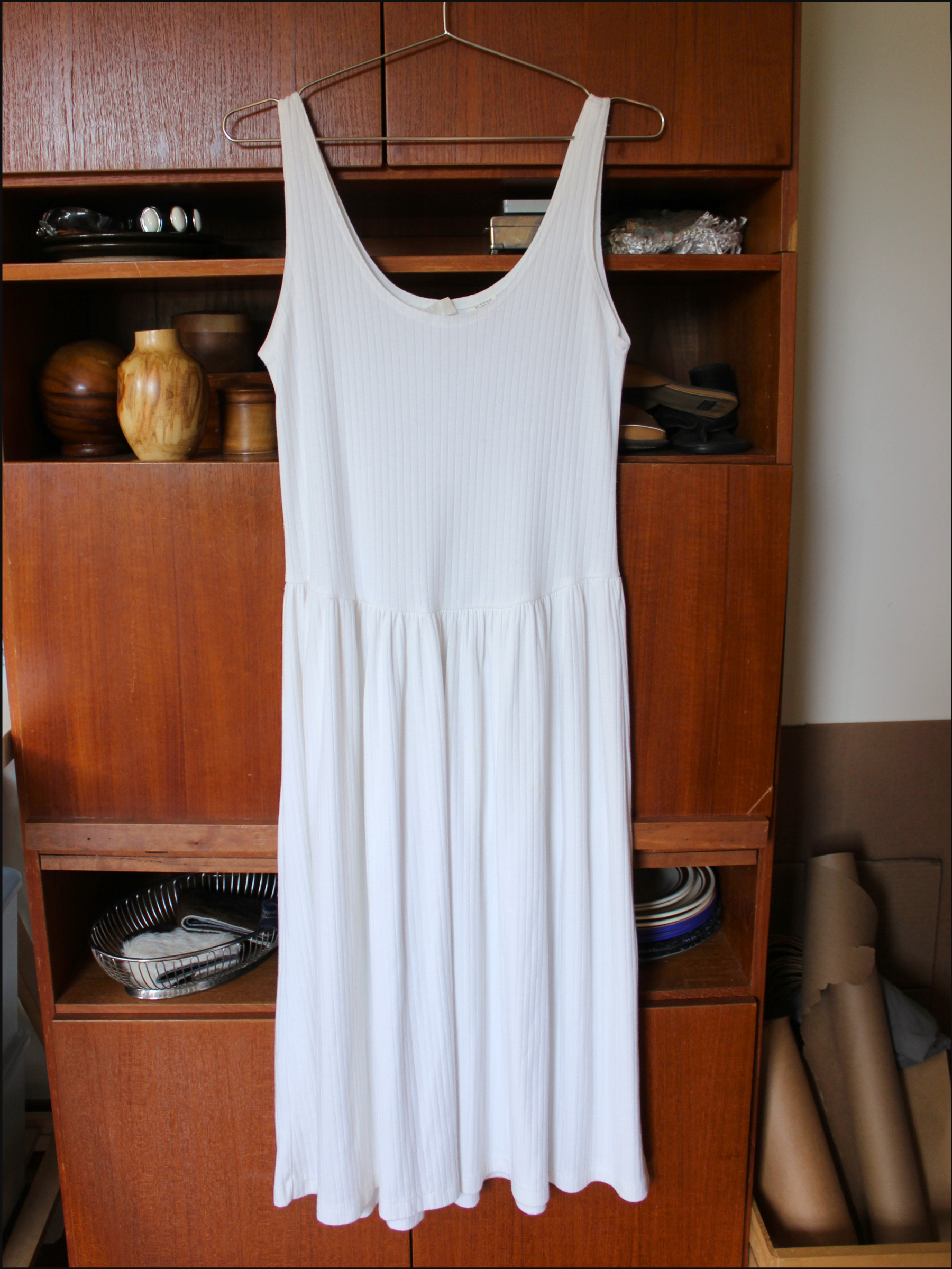 Ribbed Dropwaist Dress — S