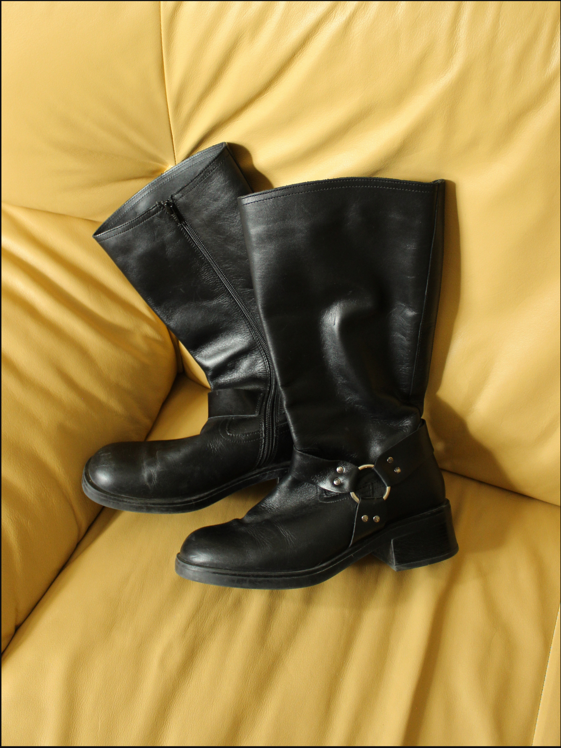 Leather Harness Boots — 39/8.5