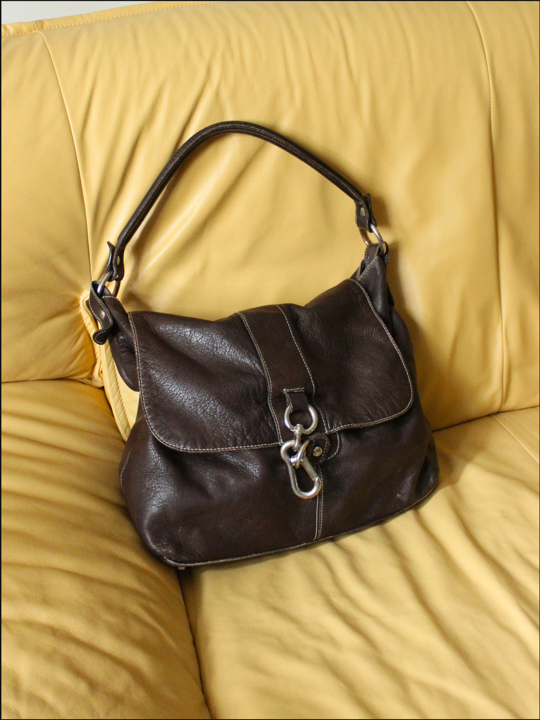 Espresso Leather Carabiner Purse
