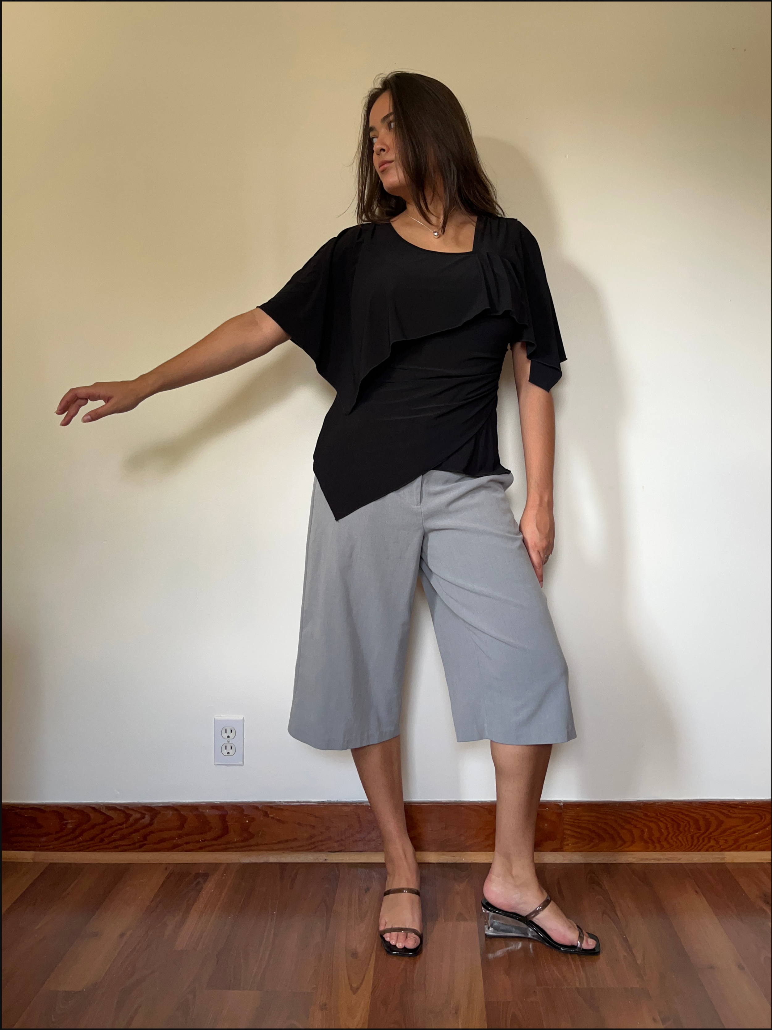 Asymmetric Drape Top — M