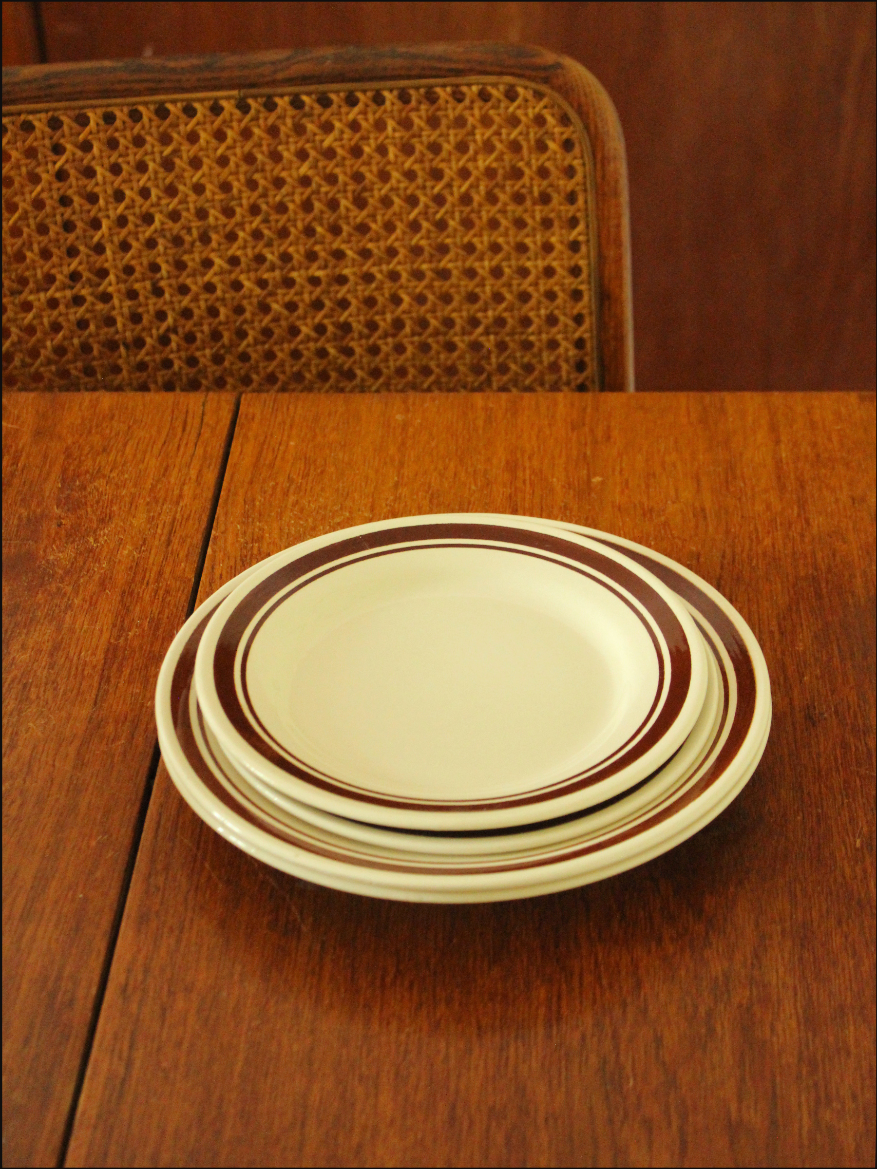 Brown Bistro Plates — Set of 4
