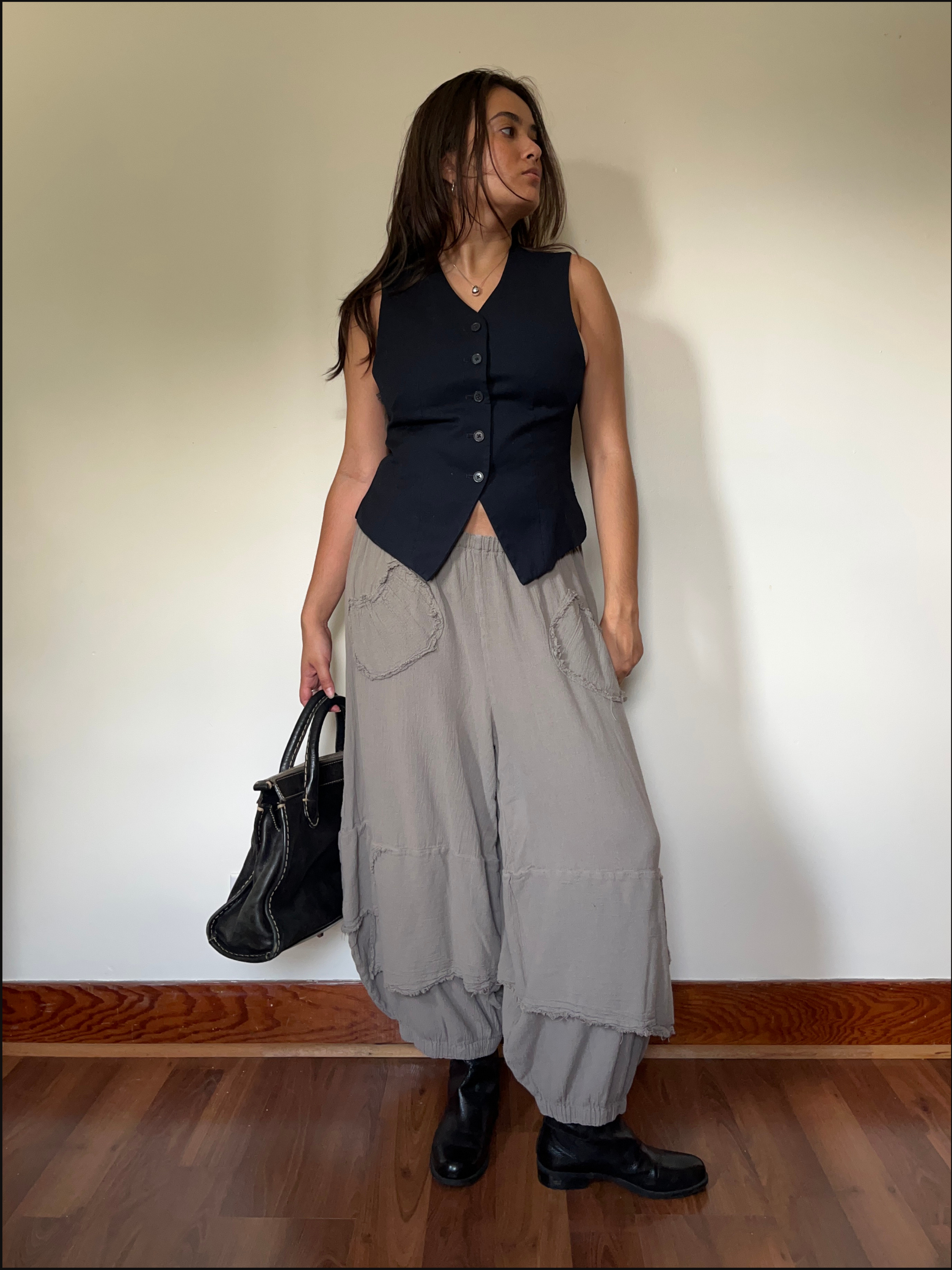 Stone Gauze Balloon Pants — 28"-42" Waist