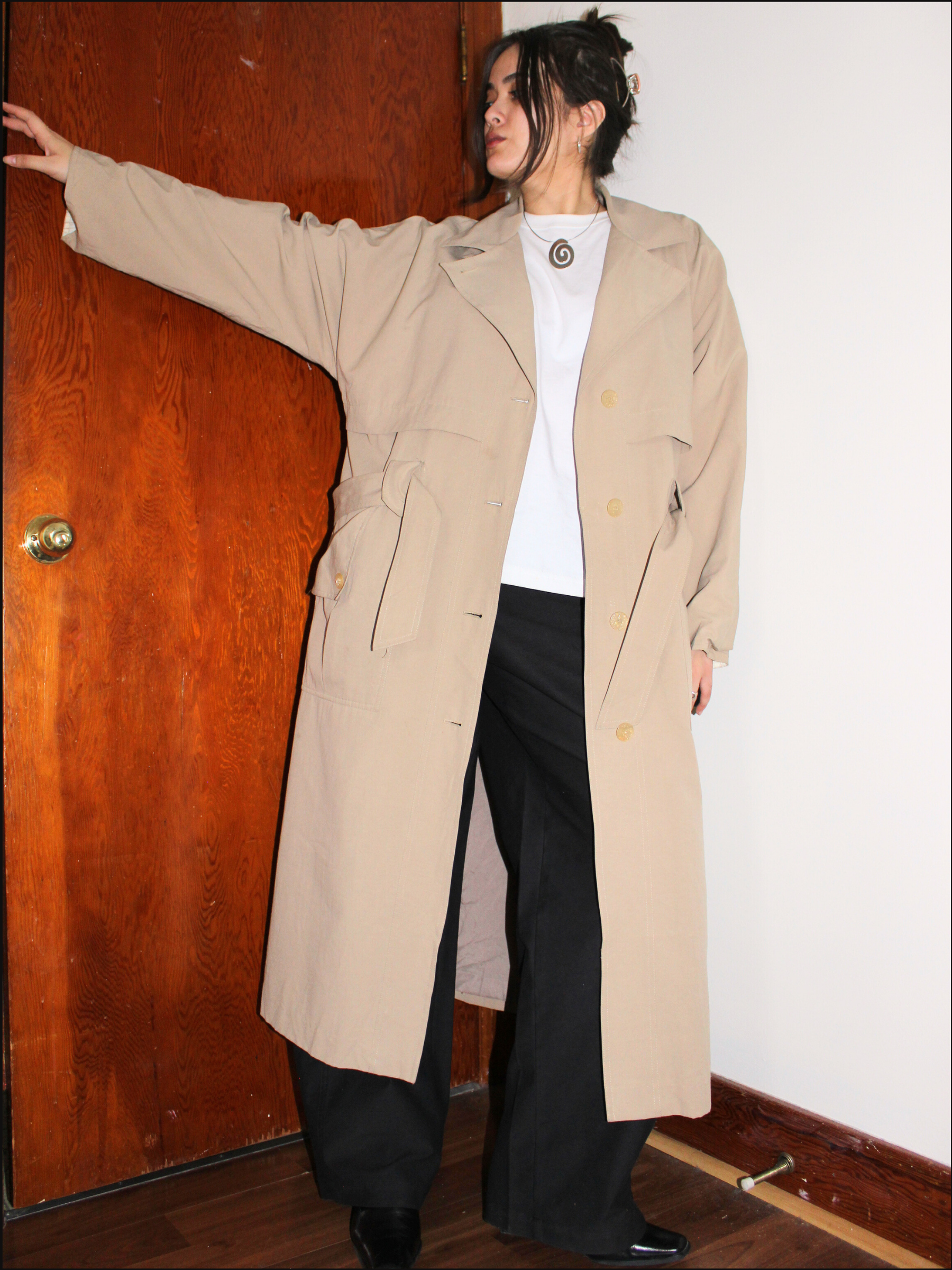 80's Relaxed Dolman Trench — M/L