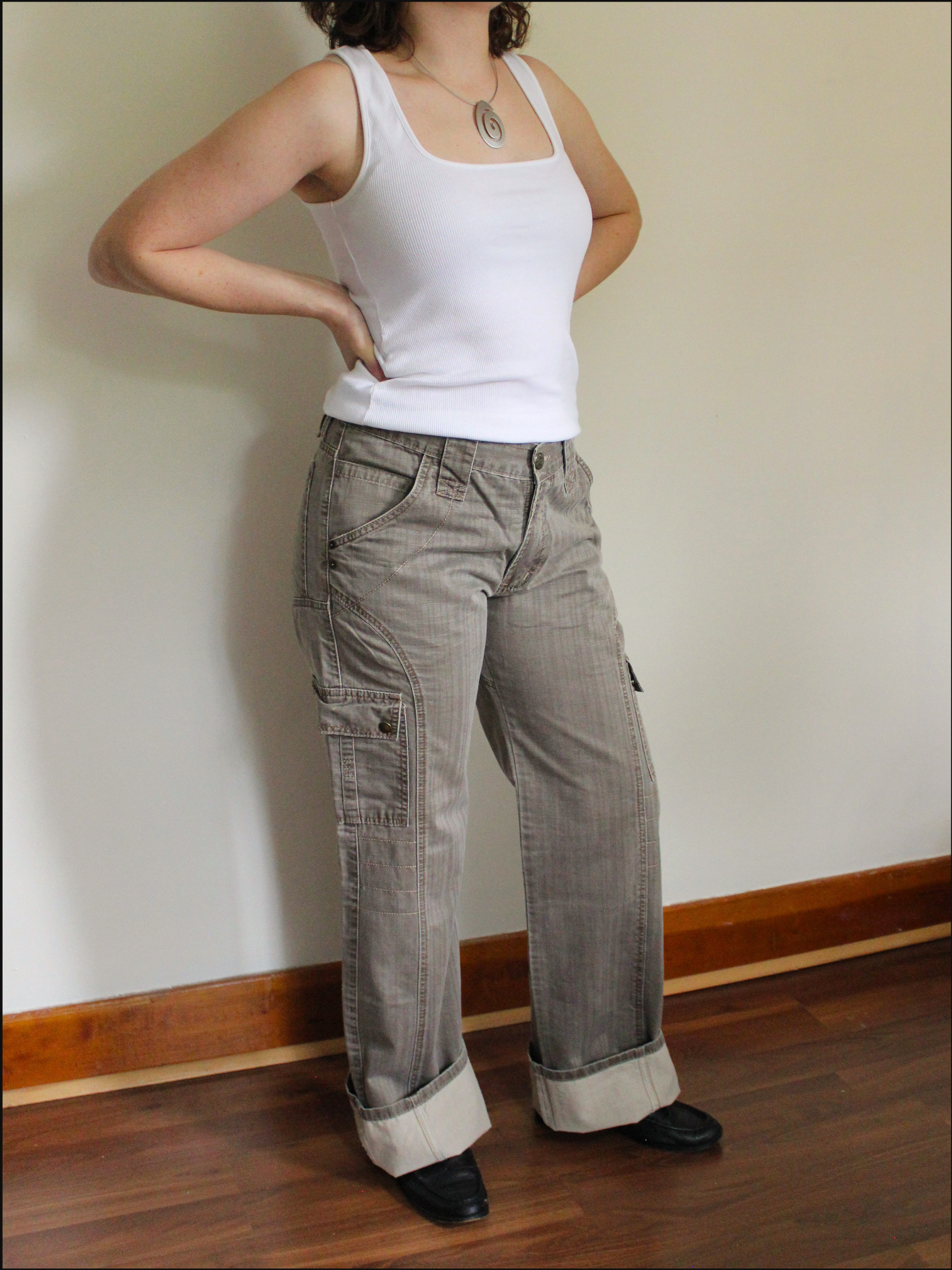 Stone Striped Cargo Pants — 31" Waist
