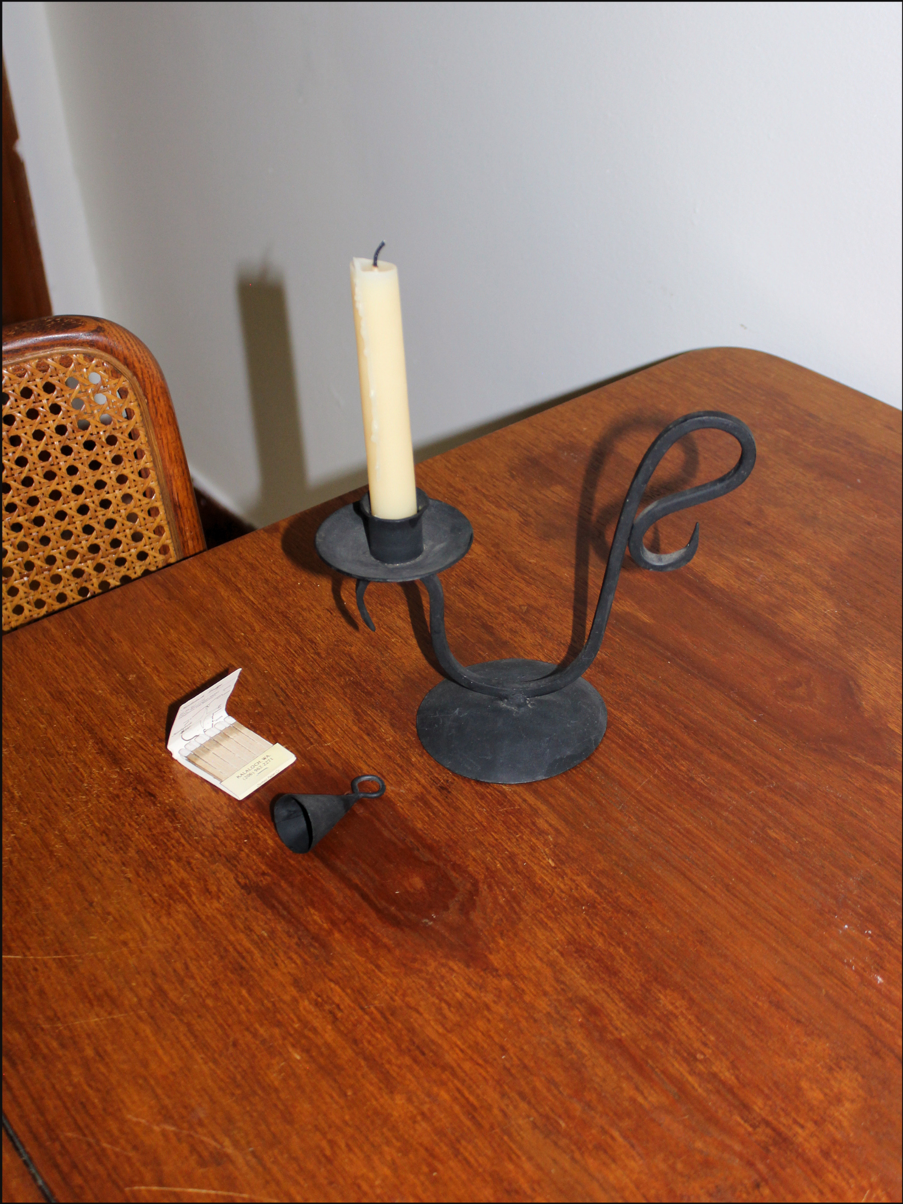 Iron Candle Holder w/ Snuffer