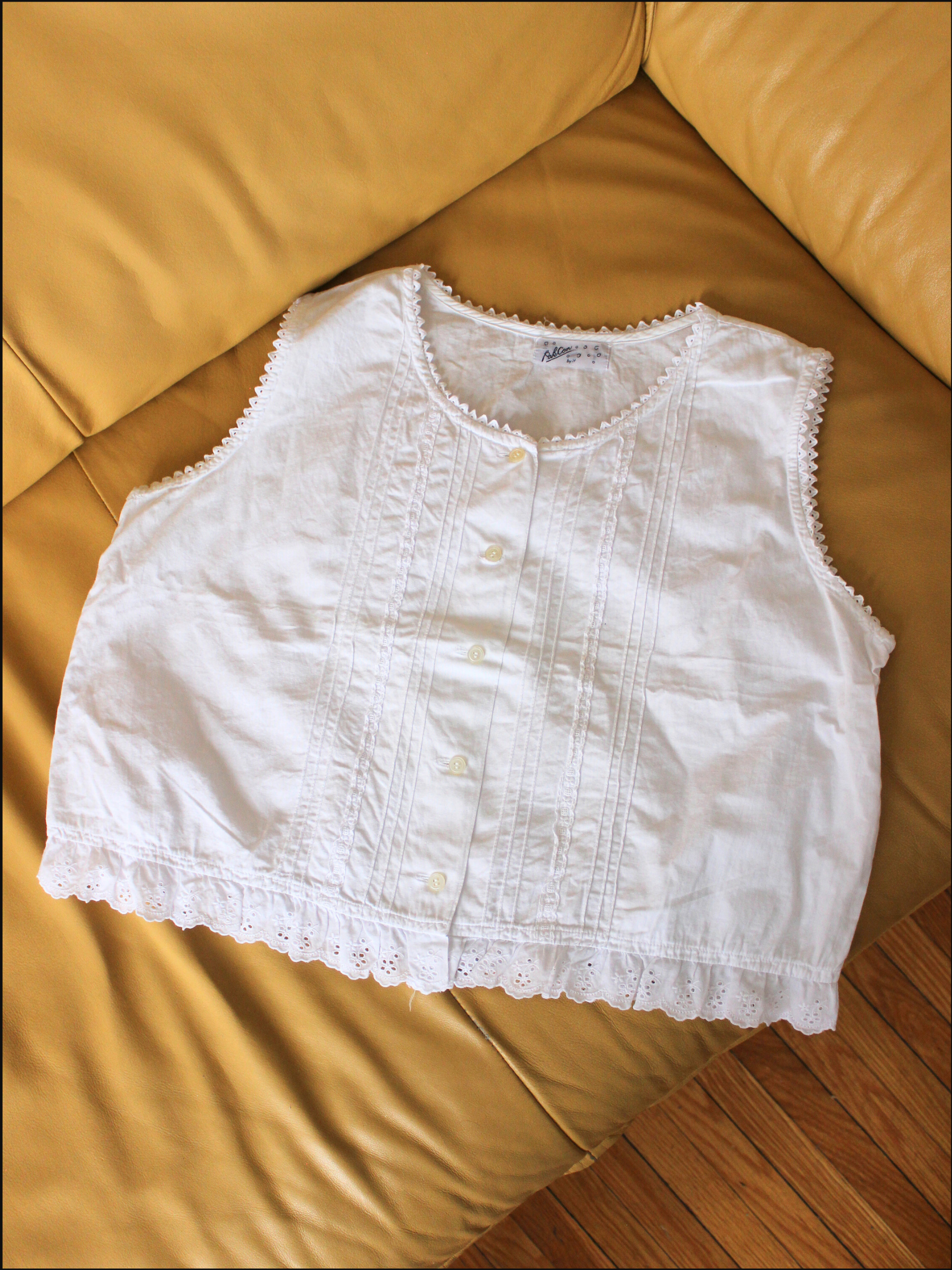 Romantic Cropped Cotton Tank — S/M