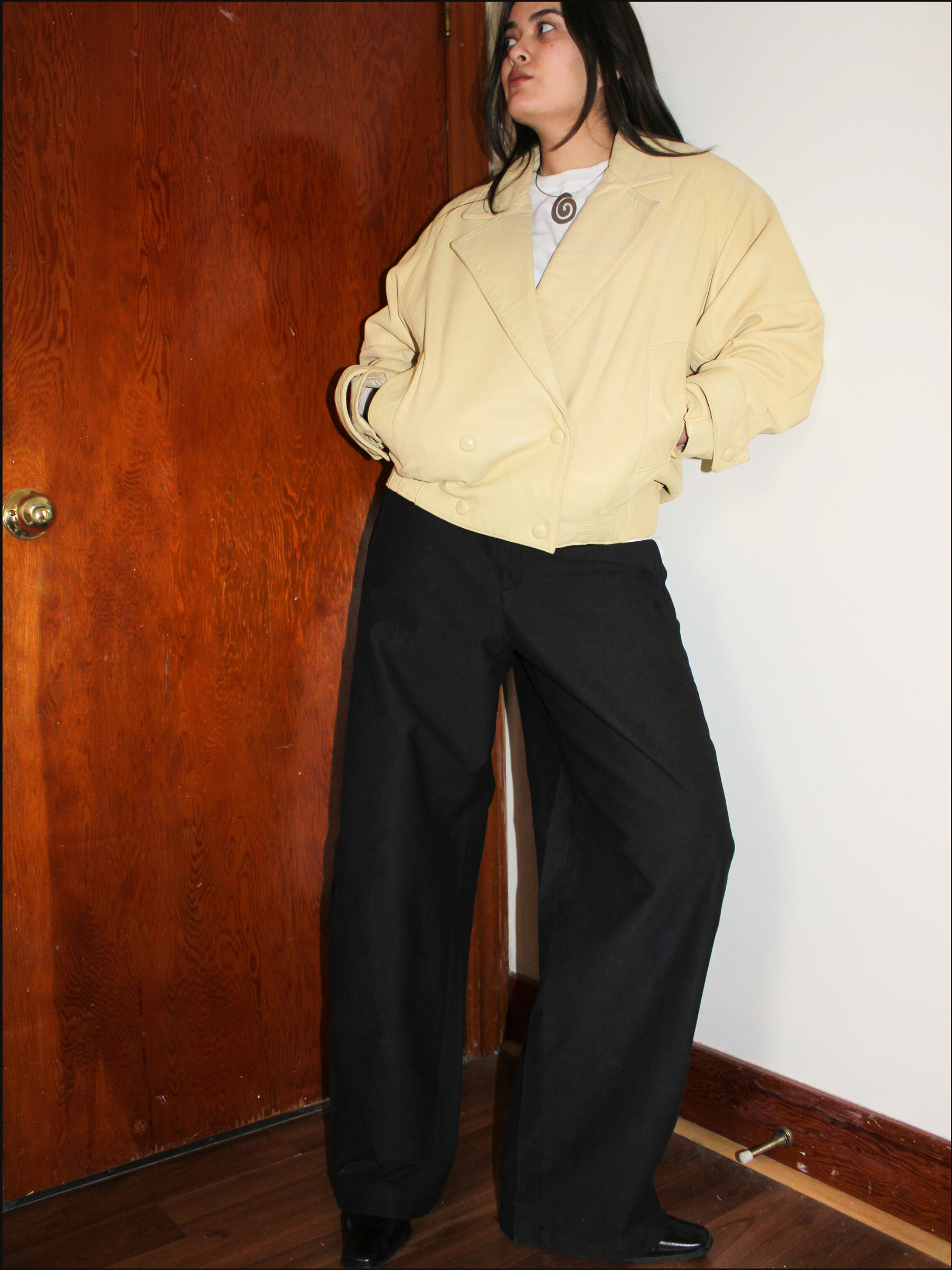 Butter Yellow Bomber Jacket — M